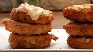 fried green tomato stacks