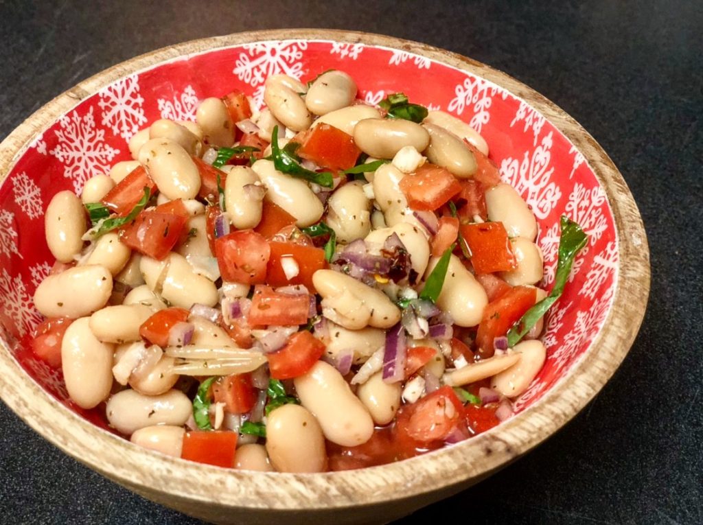Tuscan Bean Salad Italian Beans Healthy Recipe Appetizer