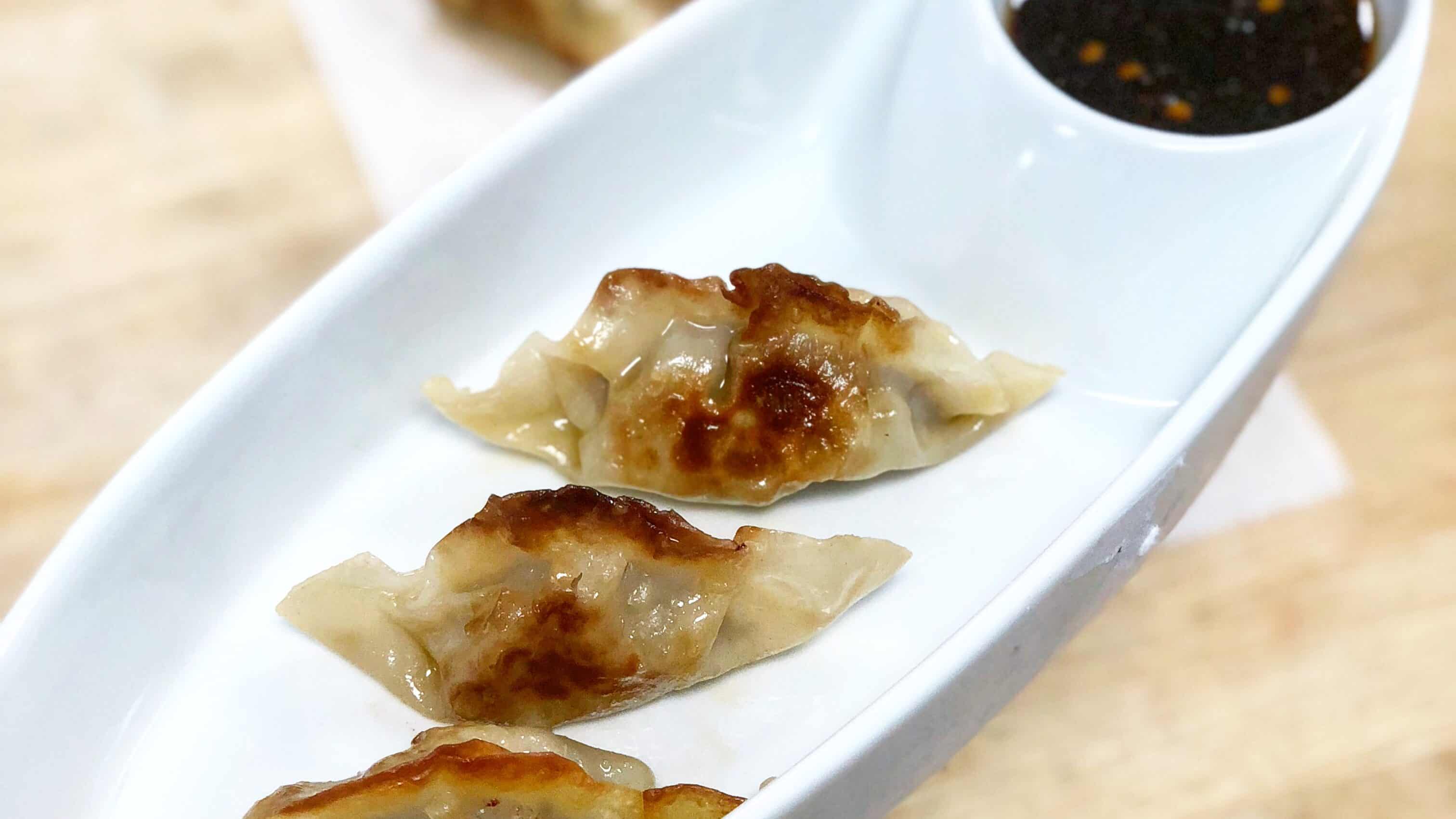 SHRIMP AND PORK GYOZA ASIAN COOKING JAPANESE FOOD