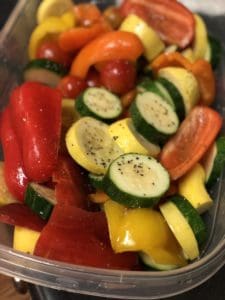 Orzo with Pesto Grilled Shrimp and Vegetables