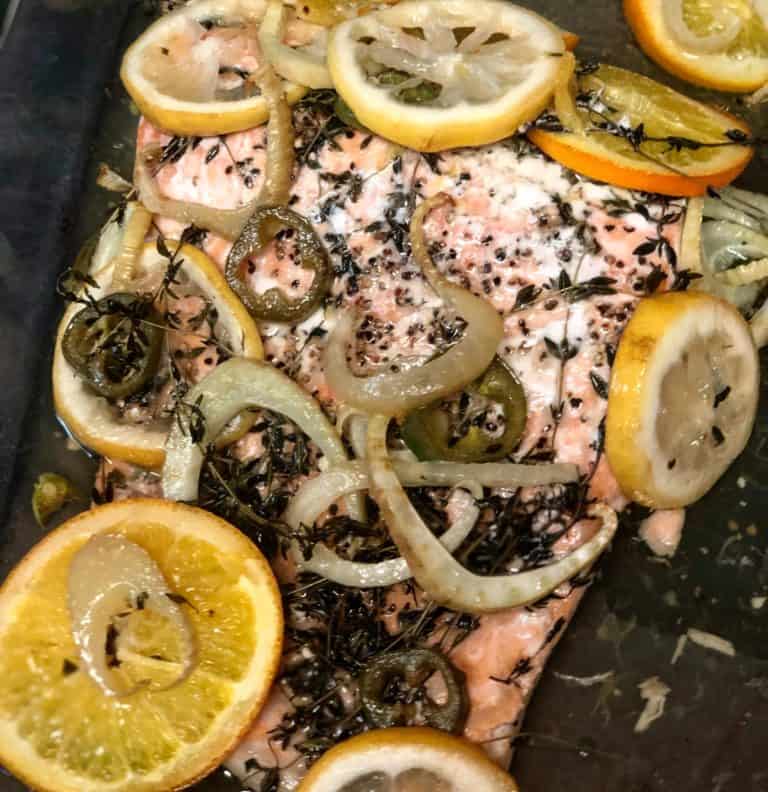 OLIVE OIL SALMON SLOW ROASTING EASY RECIPE