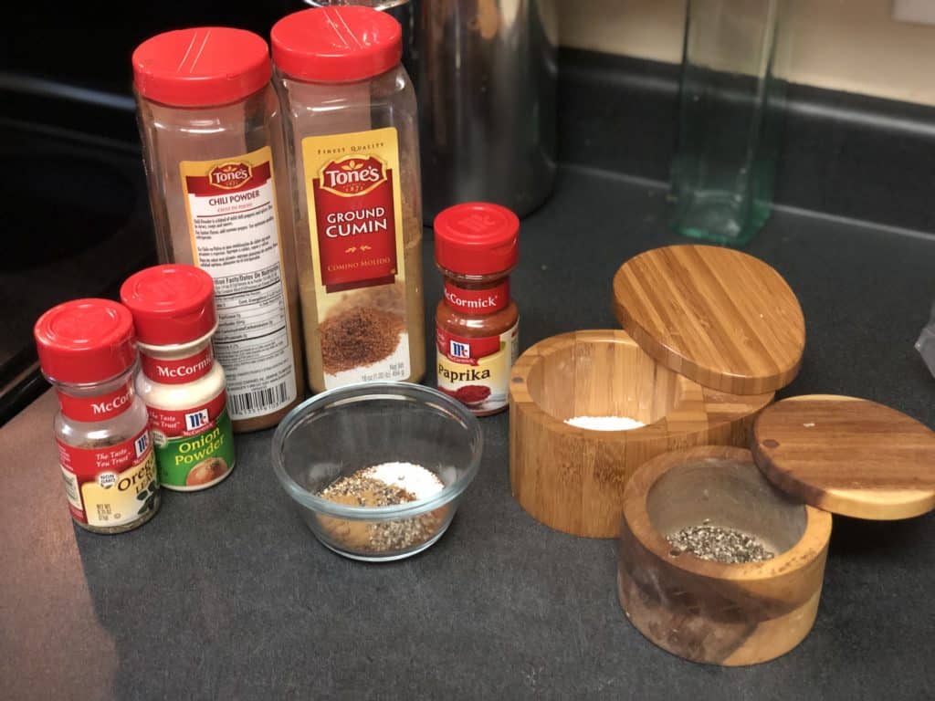 ingredients for taco seasoning
