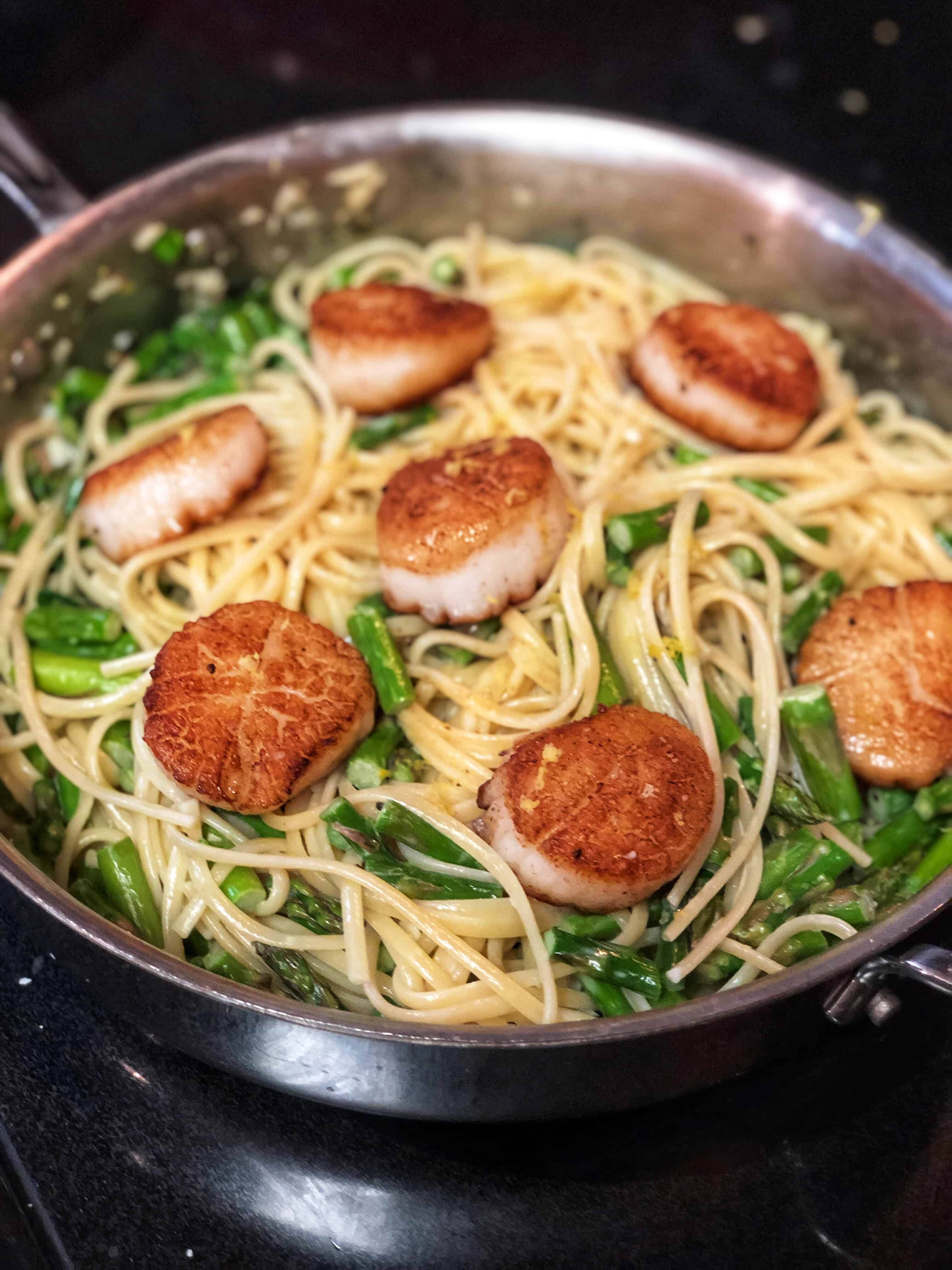 LINGUINE WITH SEARED SCALLOPS HEALTHY COOKING