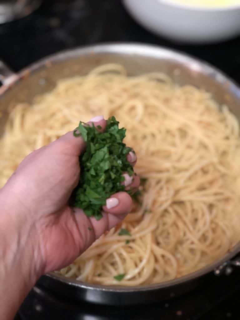 a handful of fresh parsley