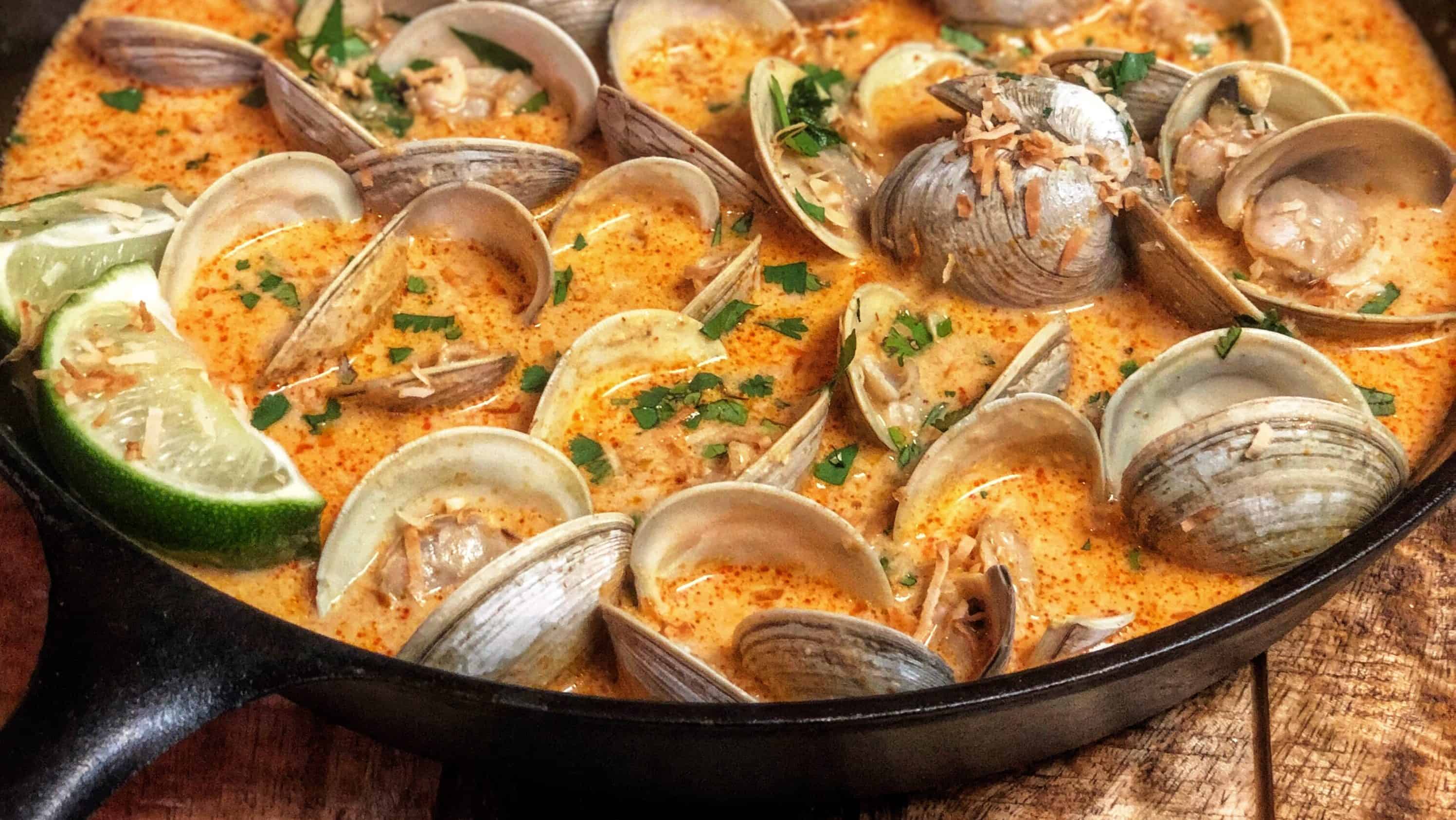 CLAMS IN A RED CURRY COCONUT BROTH Charlotte Fashion Plate