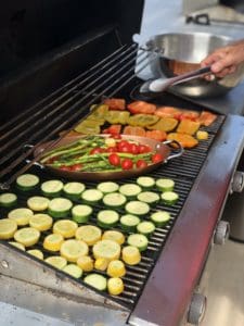 grilling vegetables