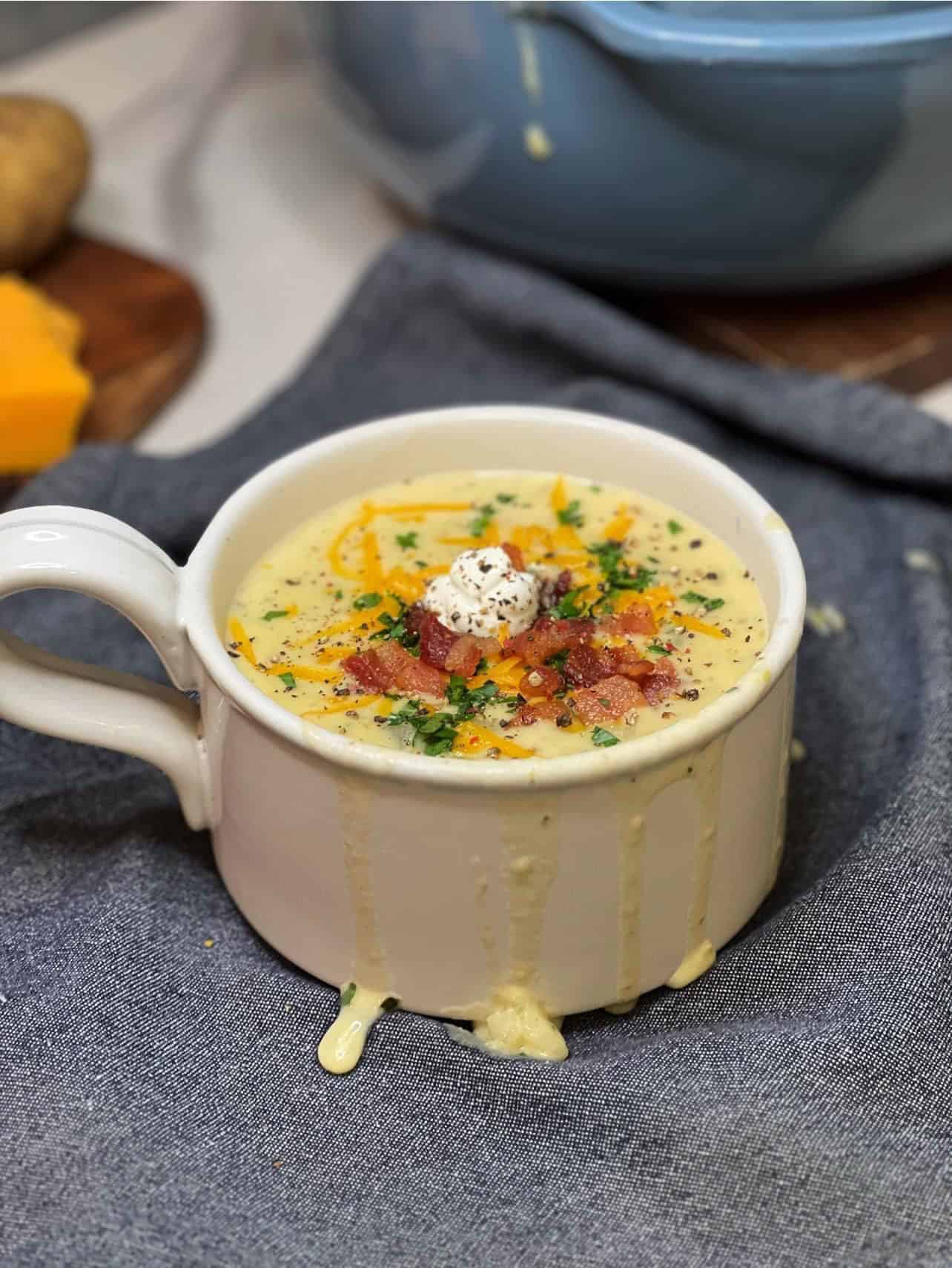 Loaded Baked Potato Soup | Charlotte Fashion Plate