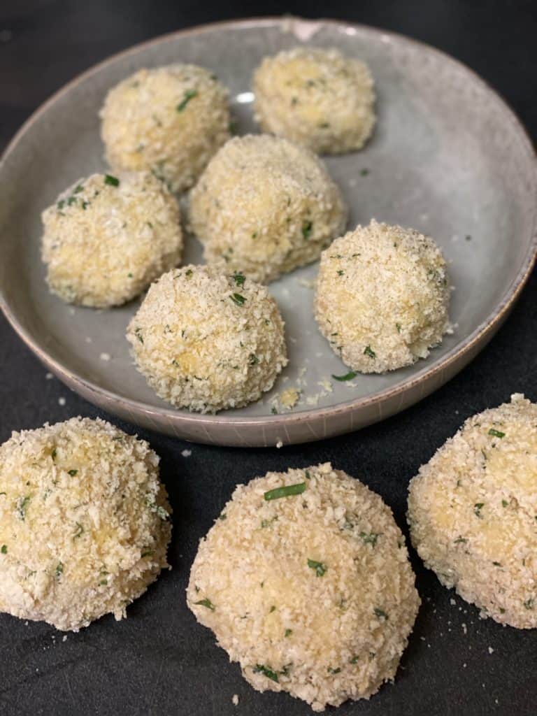 risotto balls ready for frying