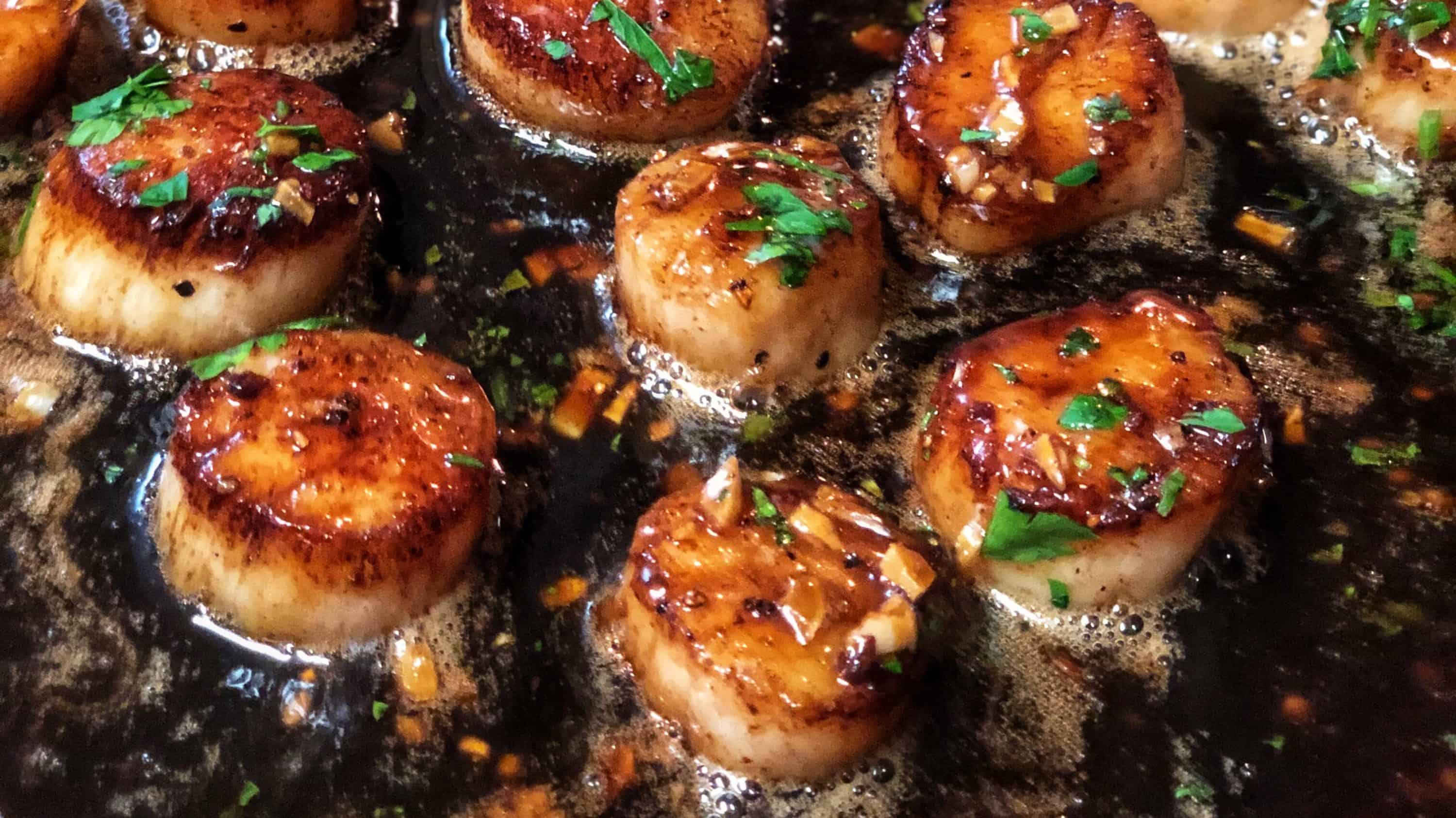 HONEY GARLIC SCALLOPS SEAFOOD DINNER IDEAS