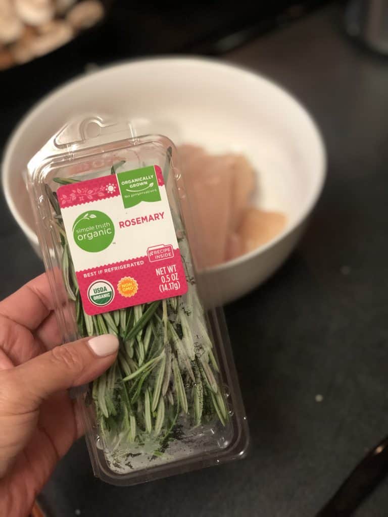 a package of fresh thyme
