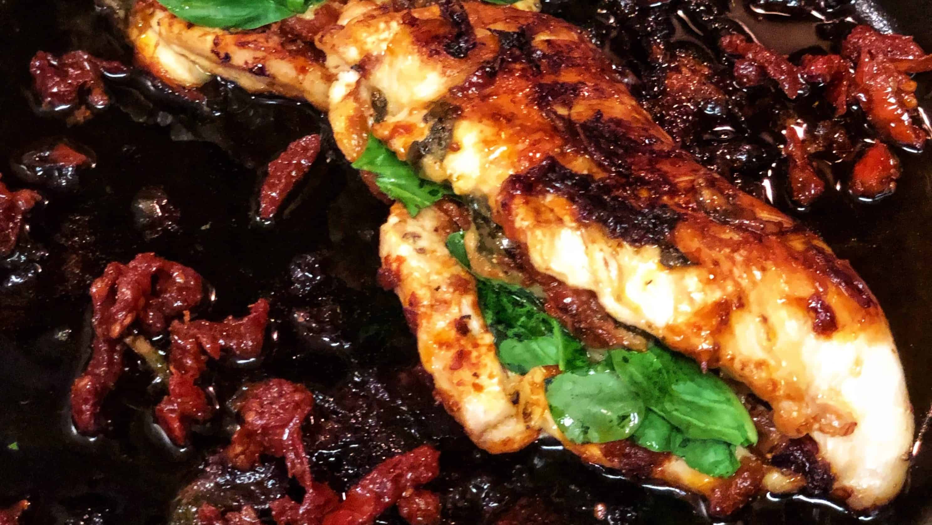 TOMATO PESTO STUFFED CHICKEN | SPINACH | EASY RECIPE