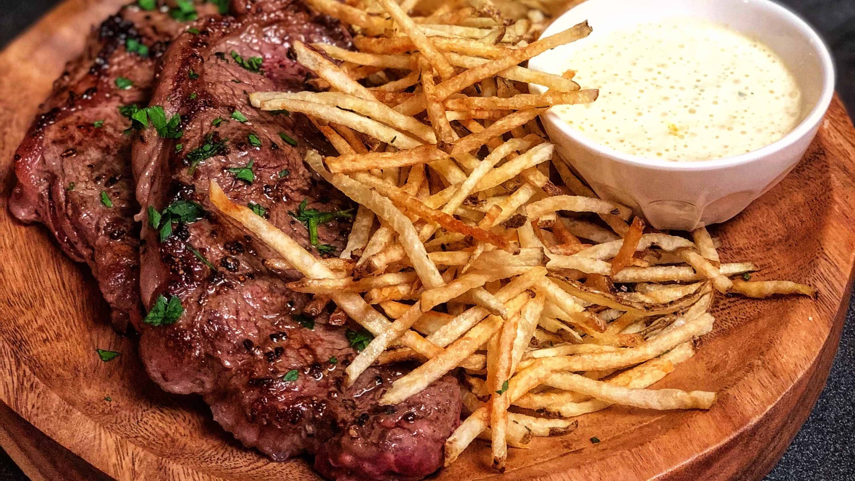 STEAK FRITES WITH LEMON AIOLI DINNER IDEAS