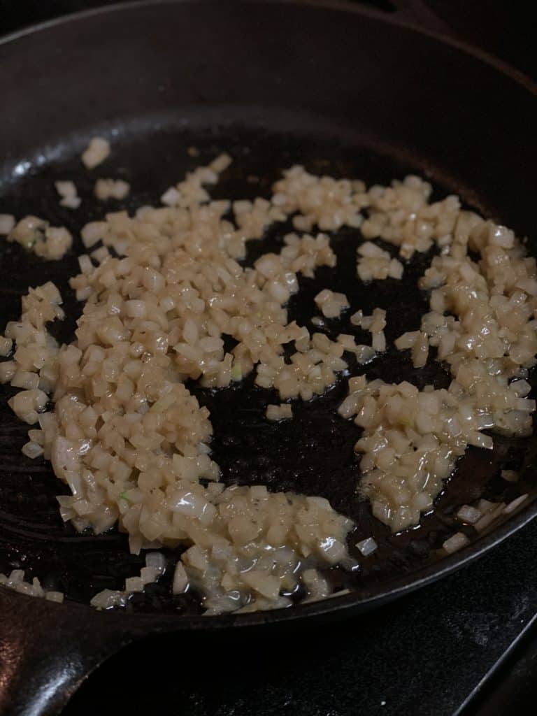 white onions cooked down