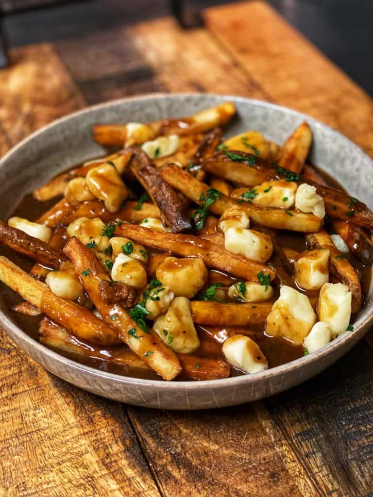 a bowl of Poutine