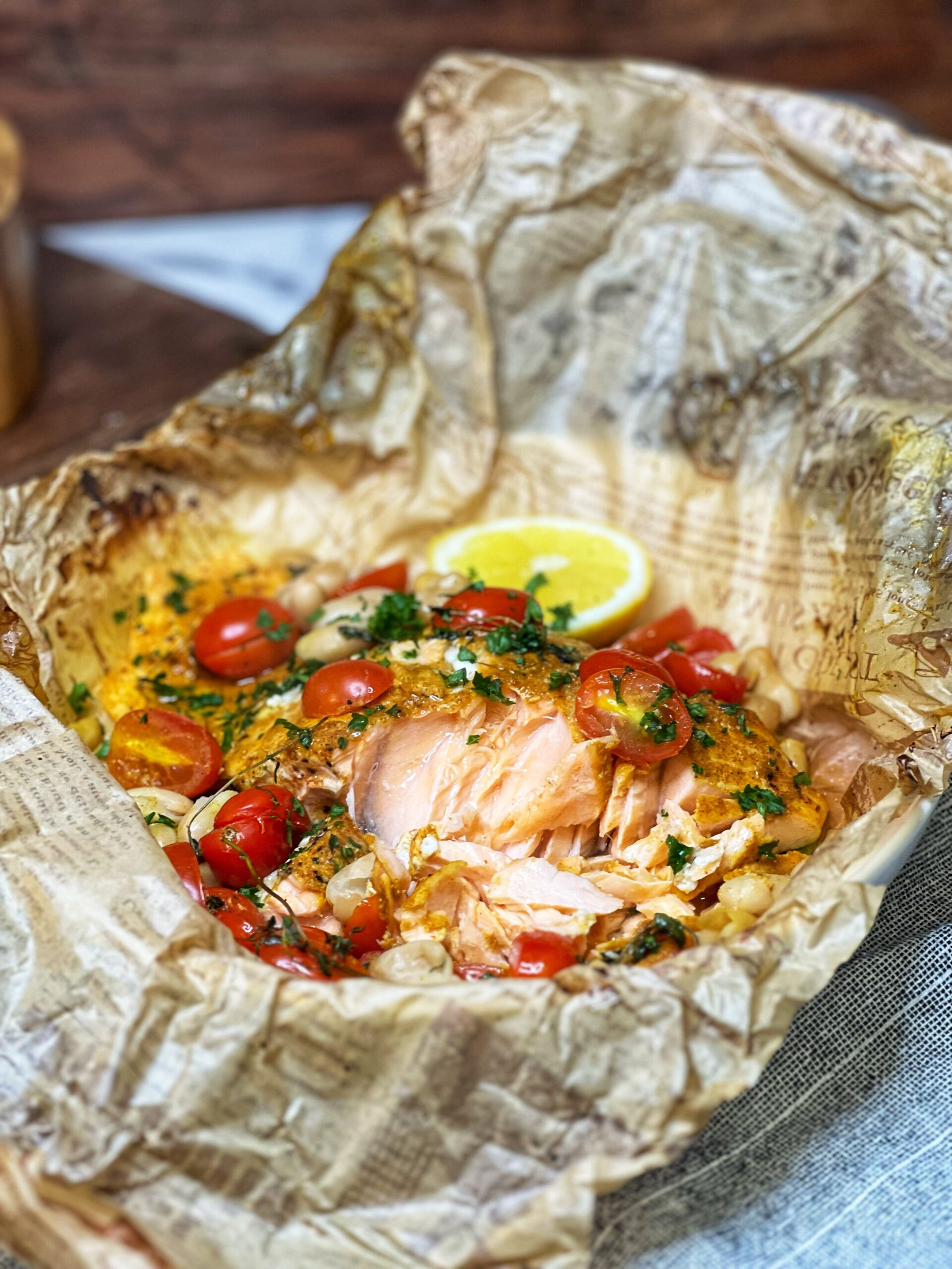 Steamed Salmon in Parchment | Charlotte Fashion Plate