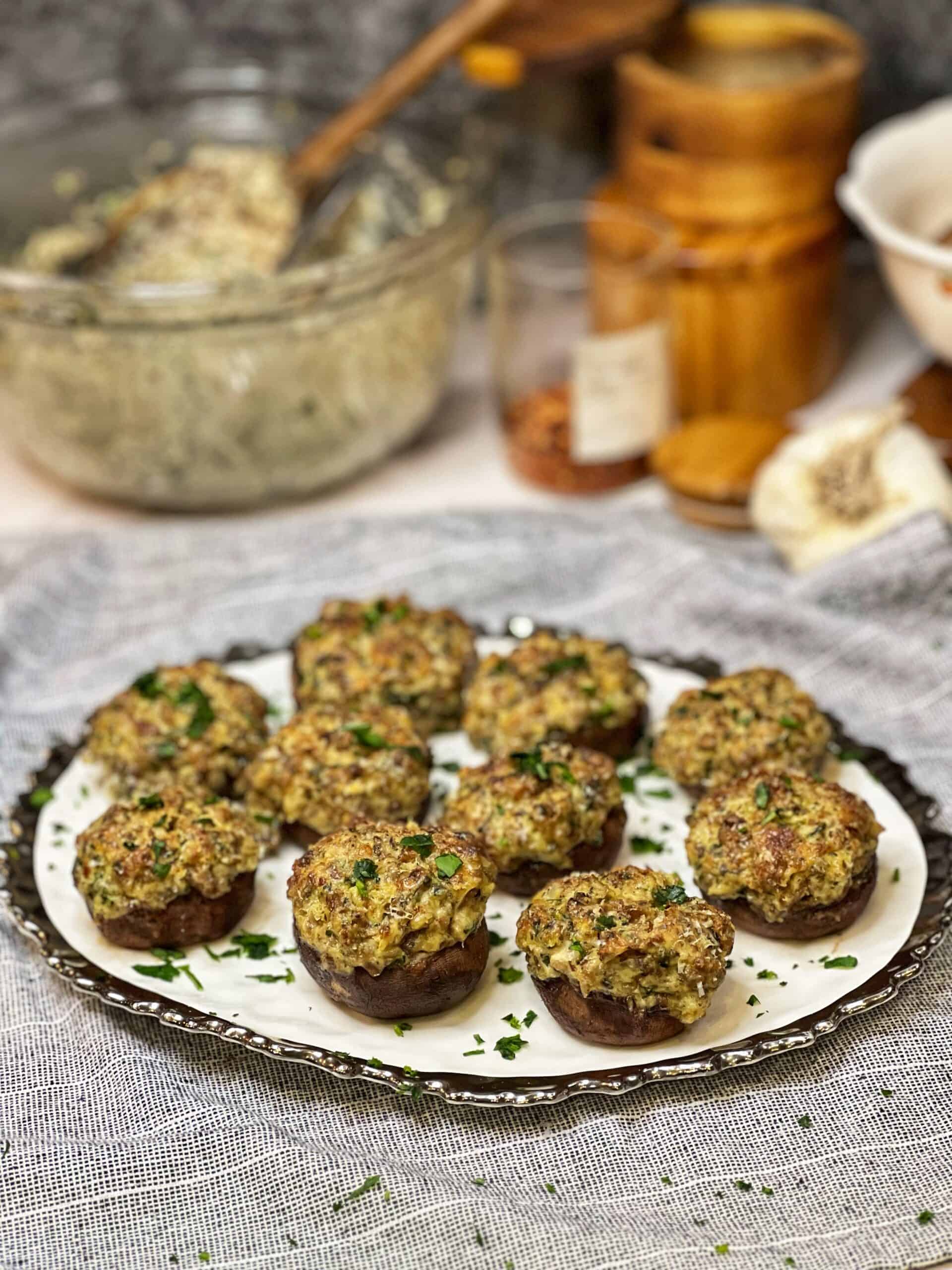 Sausage Stuffed Mushrooms | Charlotte Fashion Plate