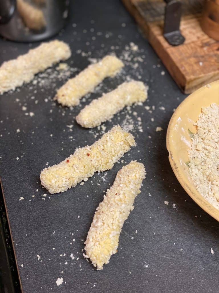 five breaded cheesesticks