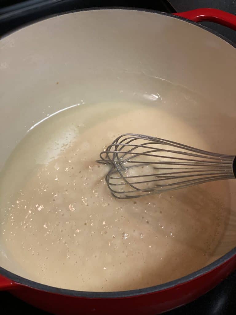 whisking roux