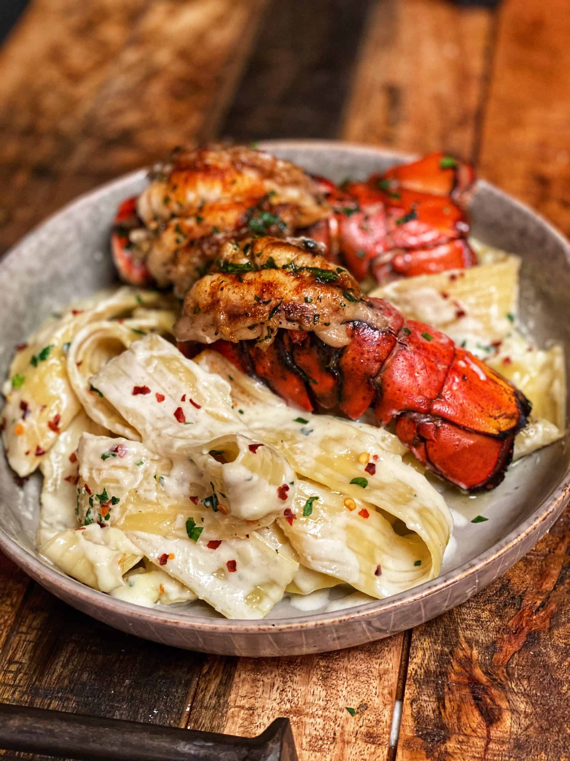 GRILLED LOBSTER TAIL PASTA SEAFOOD PASTA