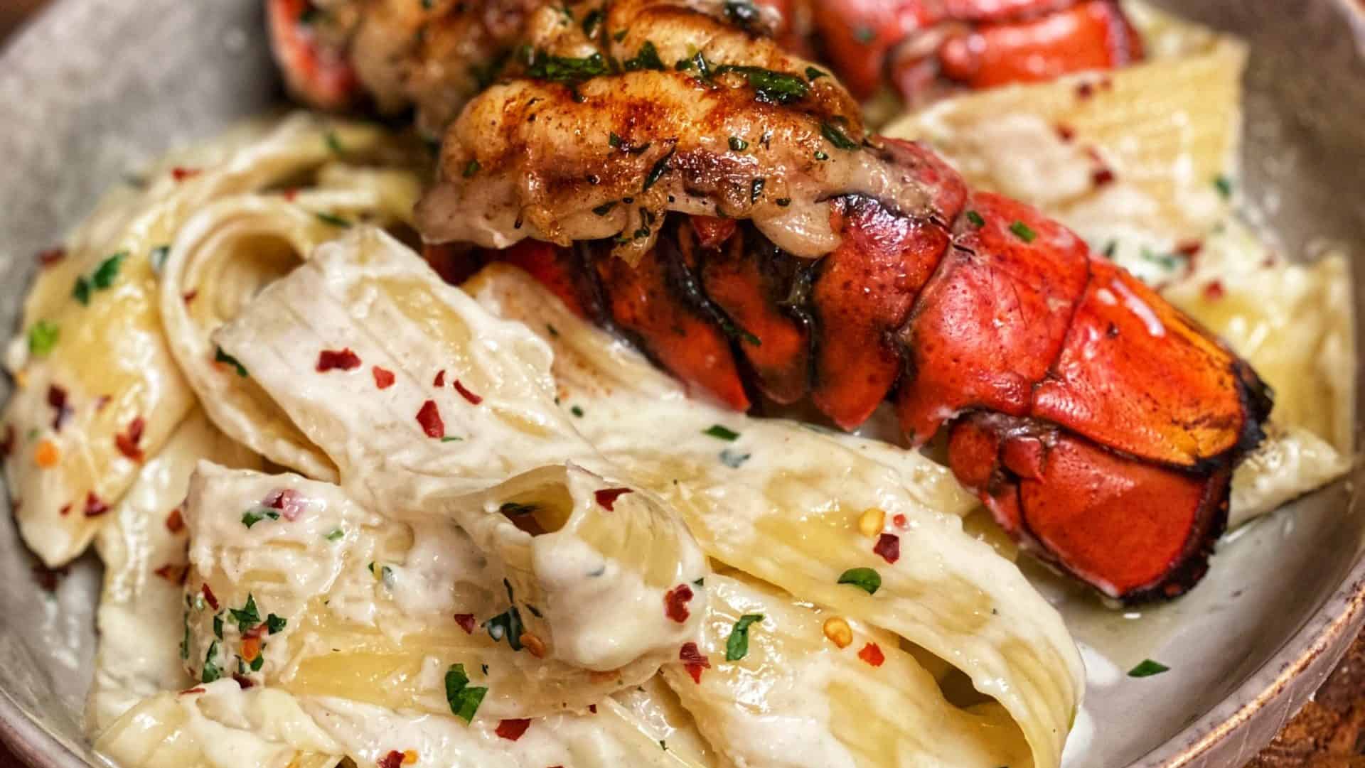 GRILLED LOBSTER TAIL PASTA SEAFOOD PASTA