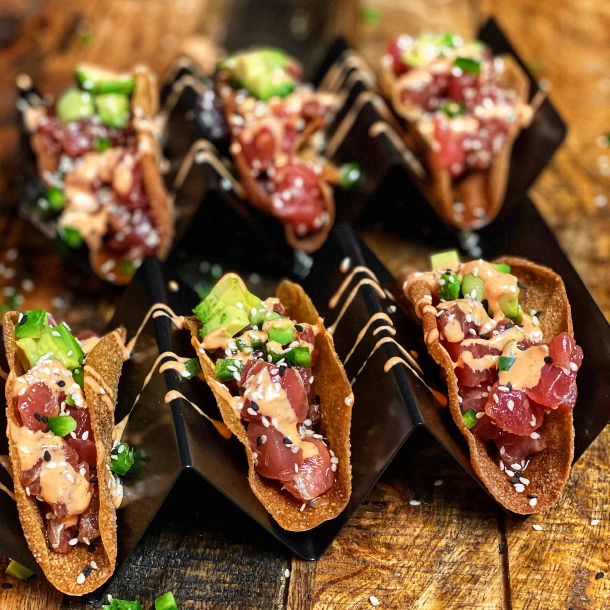 WONTON TUNA TACOS FRESH FOOD HEALTHY FOOD