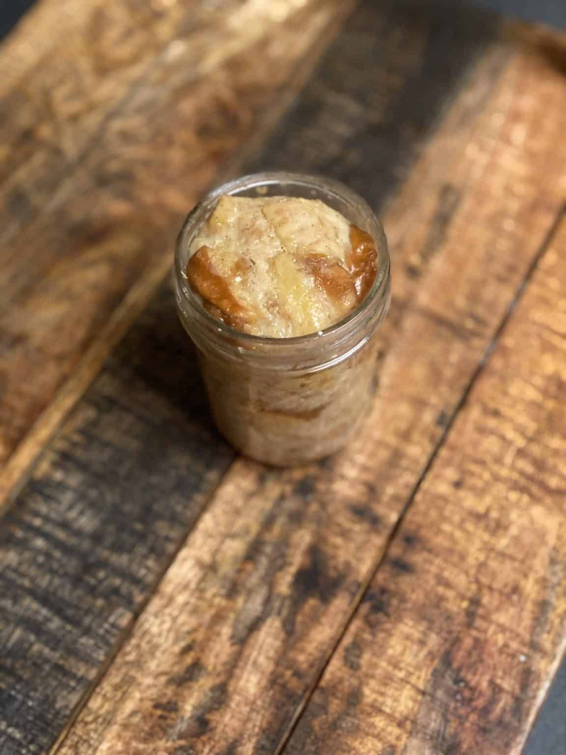 SOUS VIDE BREAD PUDDING DESSERT MASON JARS