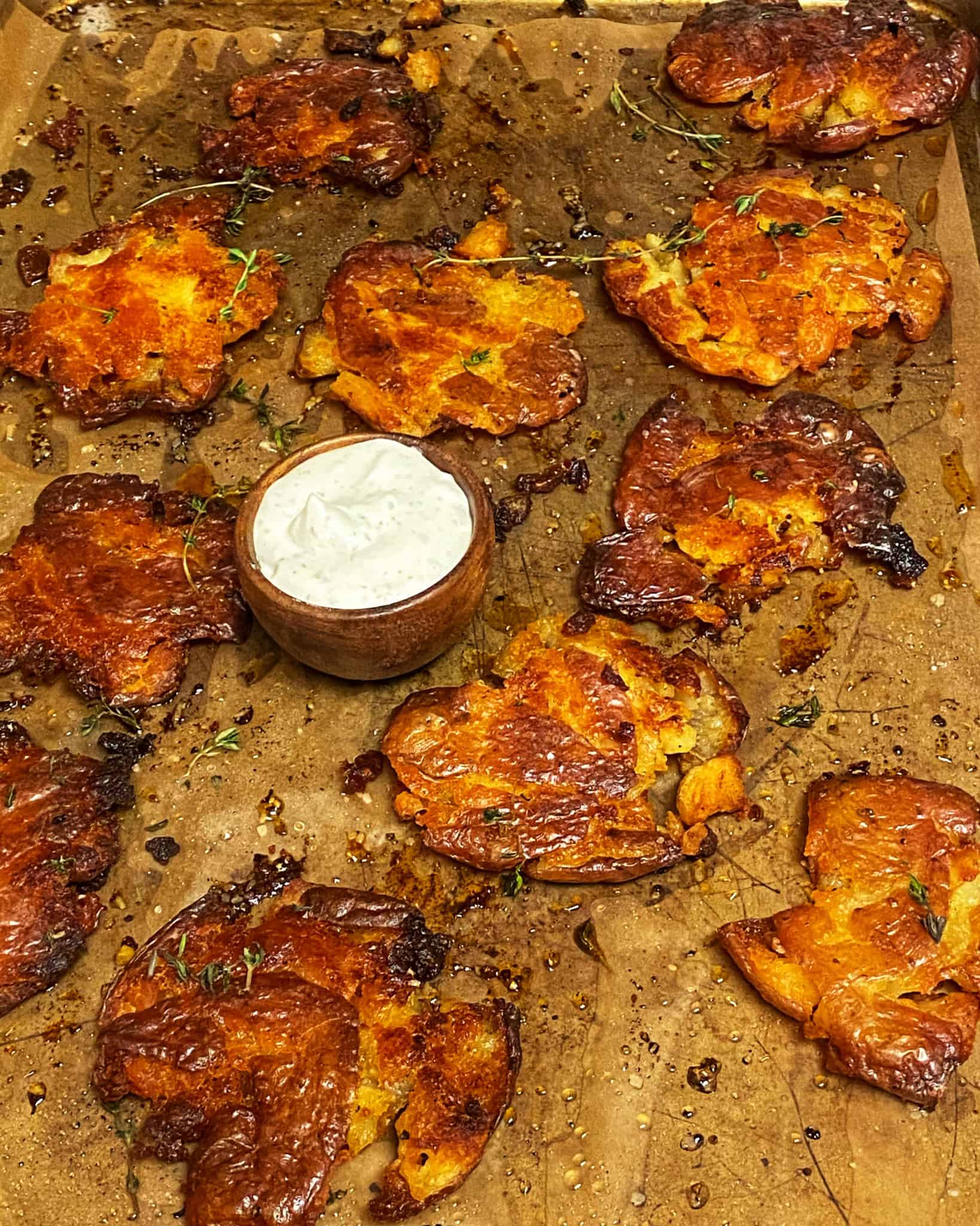 CRISPY SMASHED RED POTATOES EASY RECIPE SIDE DISH