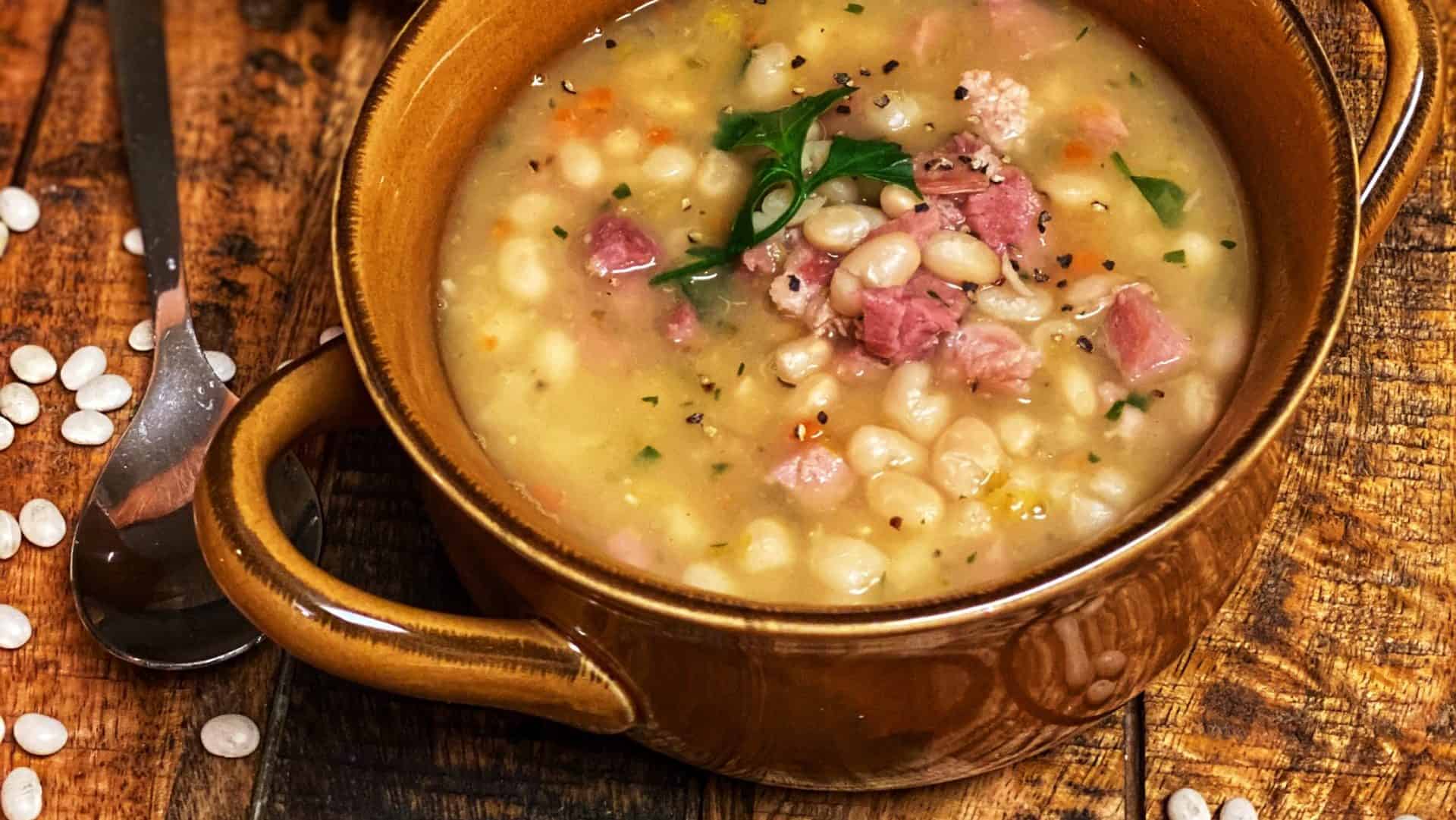 NAVY BEAN AND HAM SOUP | SOUP | HOMEMADE | SLOW COOKER