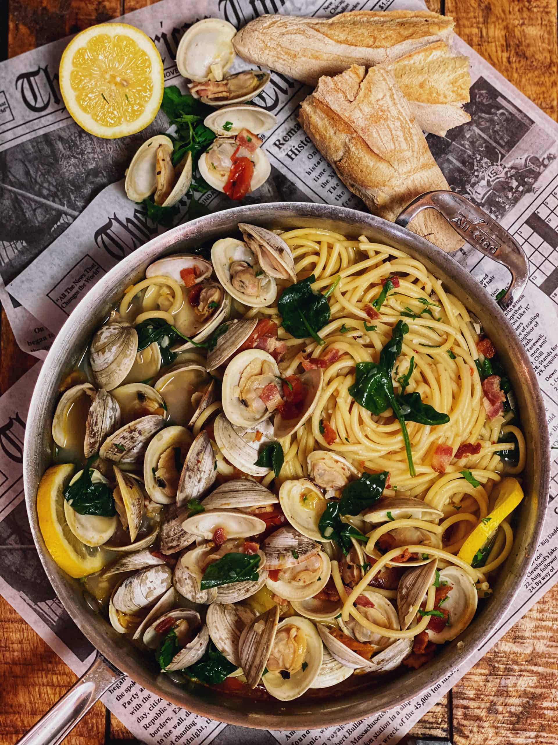 BUCATINI WITH CLAMS PASTA EASY RECIPE