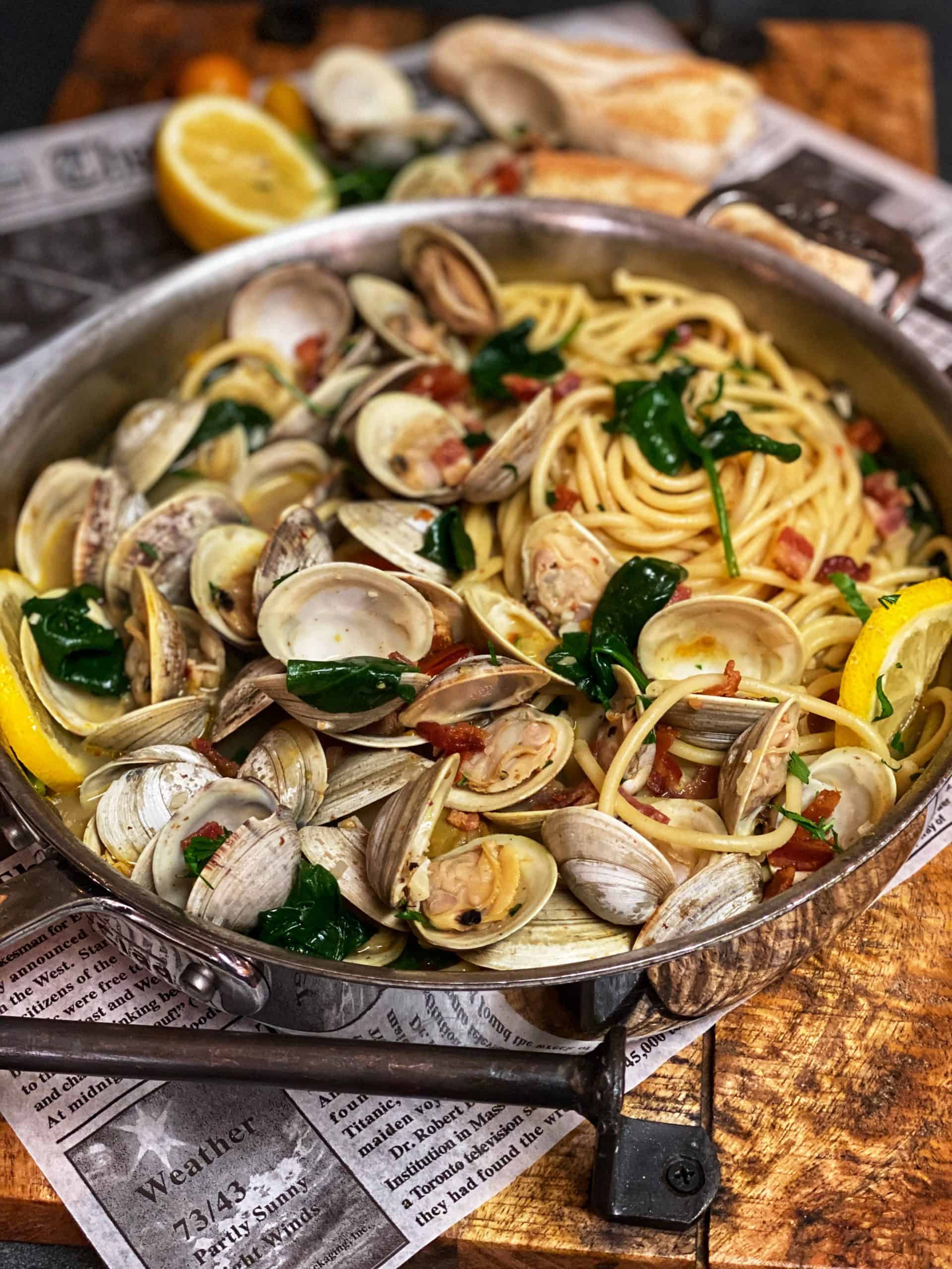 BUCATINI WITH CLAMS PASTA EASY RECIPE