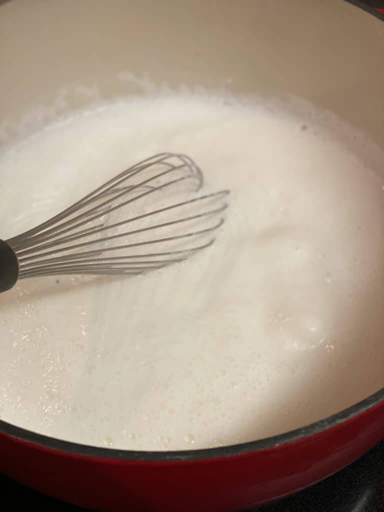 half and half in a pot