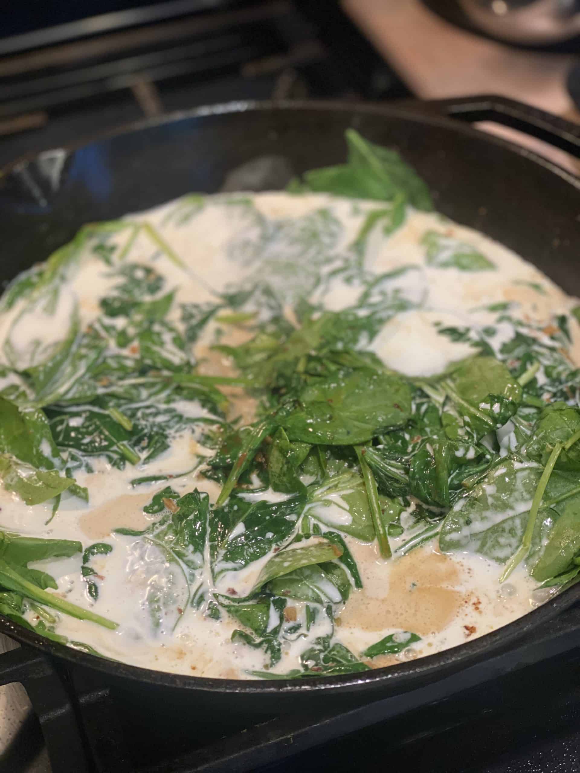 SCALLOPS FLORENTINE PASTA SEAFOOD EASY RECIPE