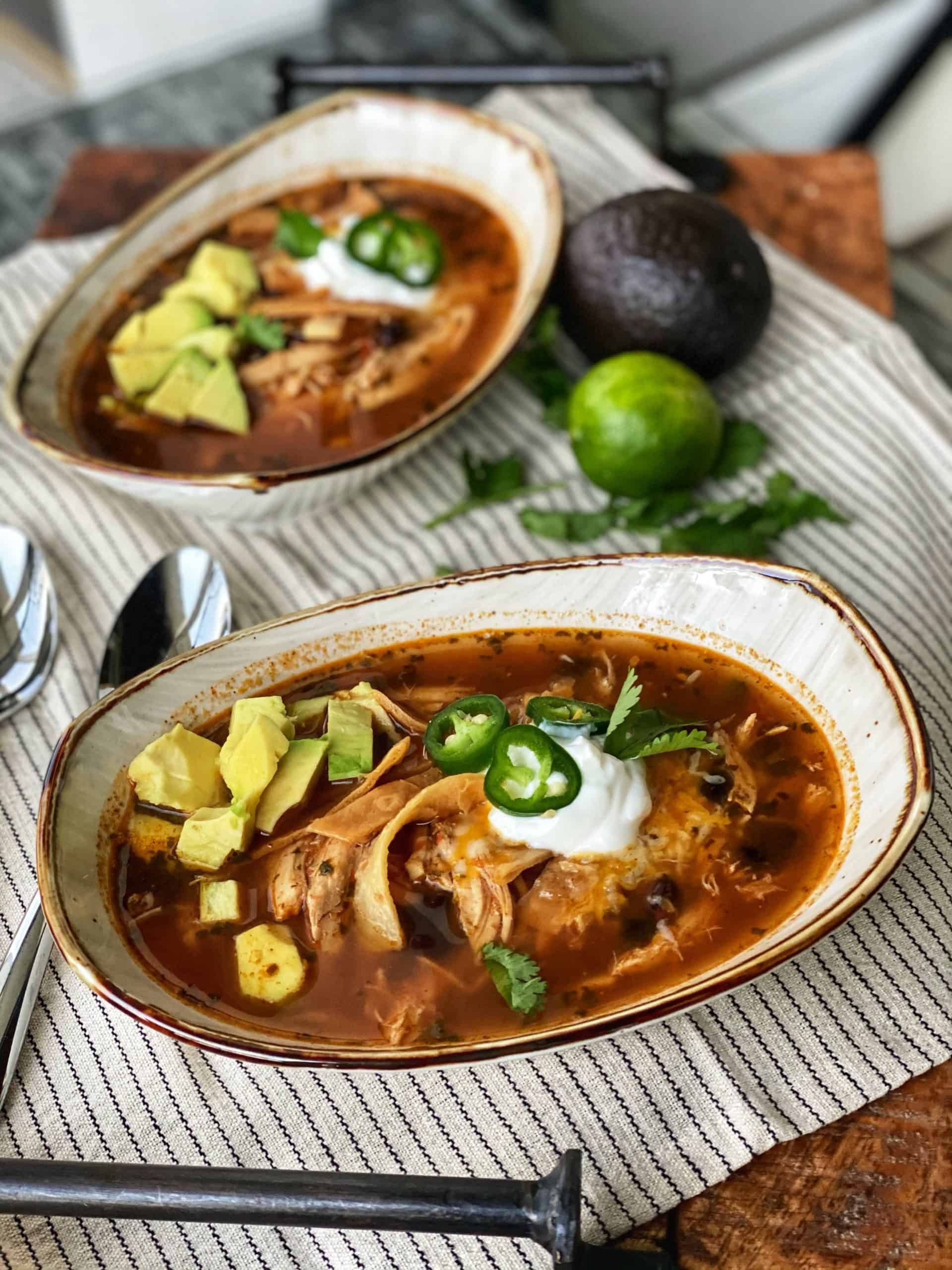 KETO CHICKEN TORTILLA SOUP 30 MINUTE MEALS