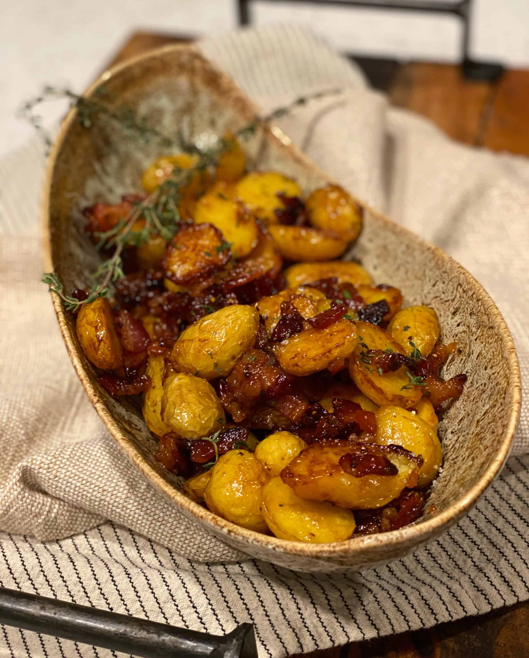 MAPLE ROASTED POTATOES AND BACON | SIDE DISHES