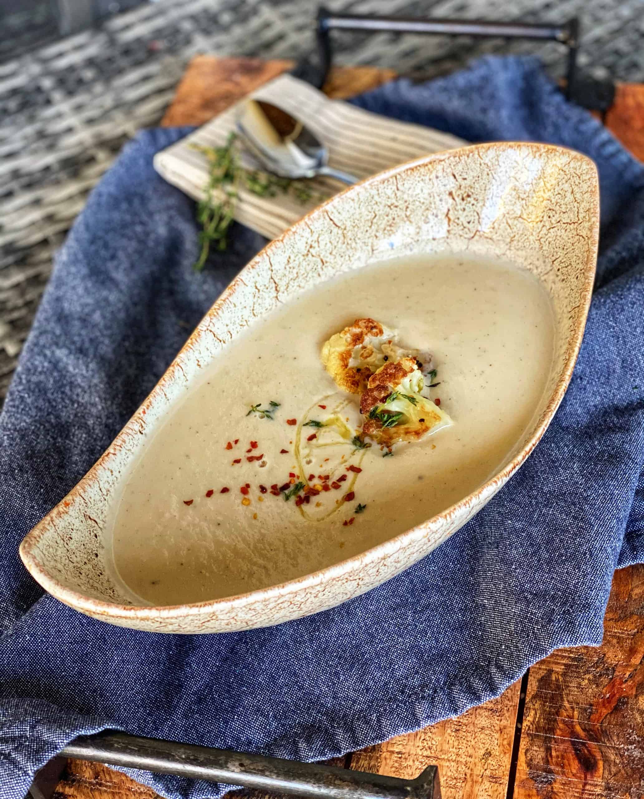 ROASTED CAULIFLOWER SOUP NONDAIRY KETO