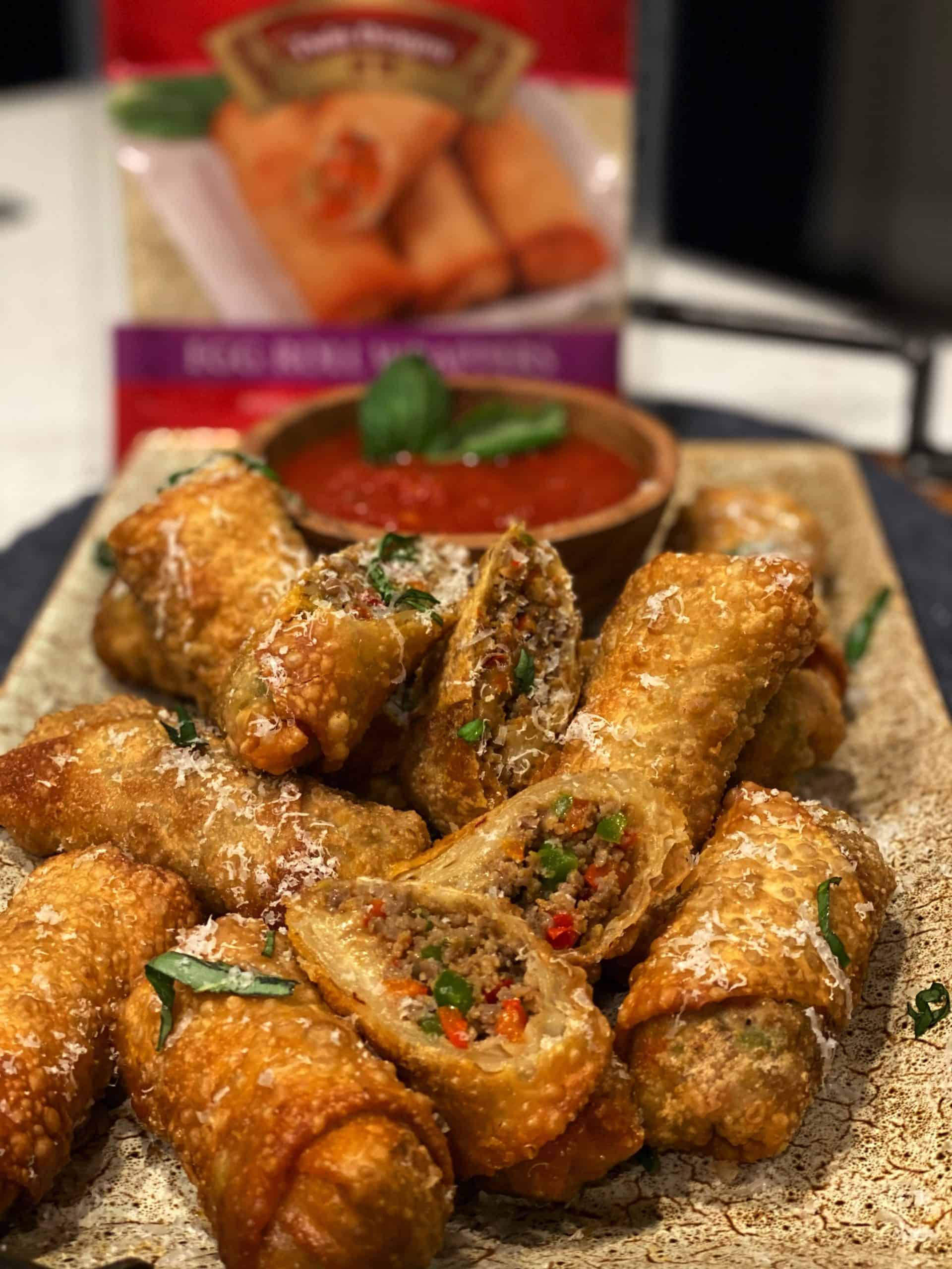 Sausage Peppers Egg Rolls | Charlotte Fashion Plate