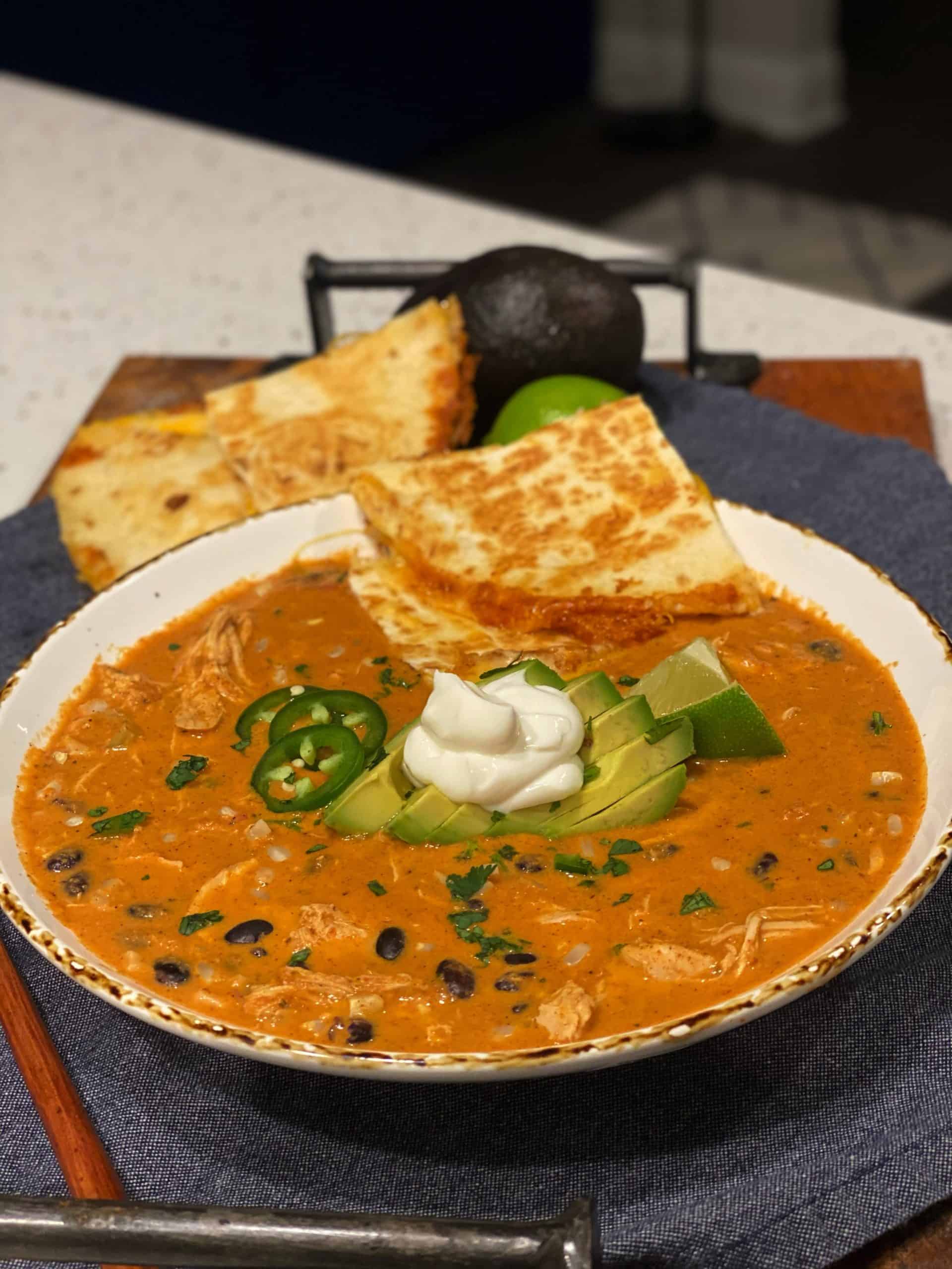Creamy Chicken Enchilada Soup | Charlotte Fashion Plate