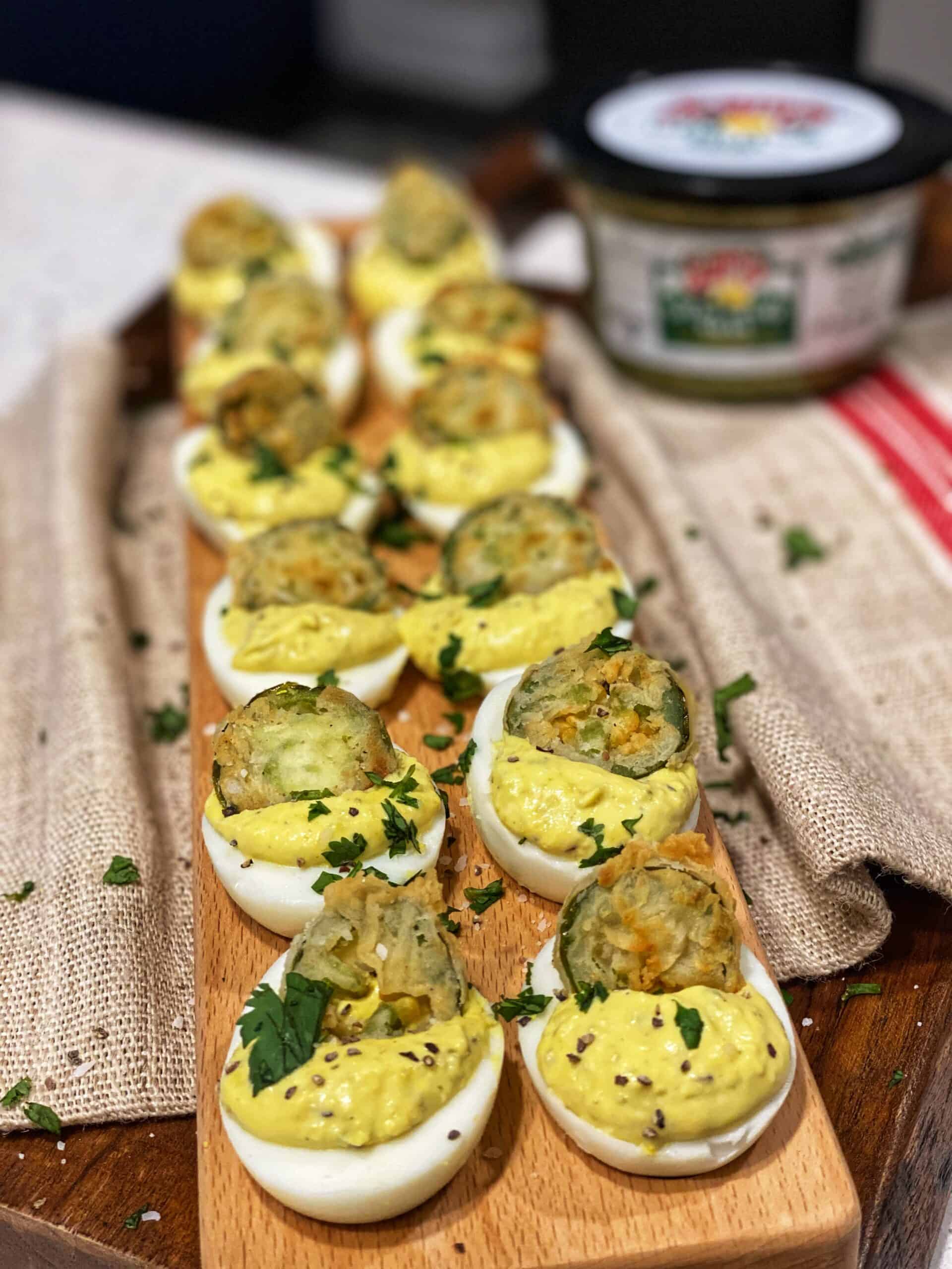 SALSA VERDE DEVILED EGGS | APPETIZERS | EASY RECIPE