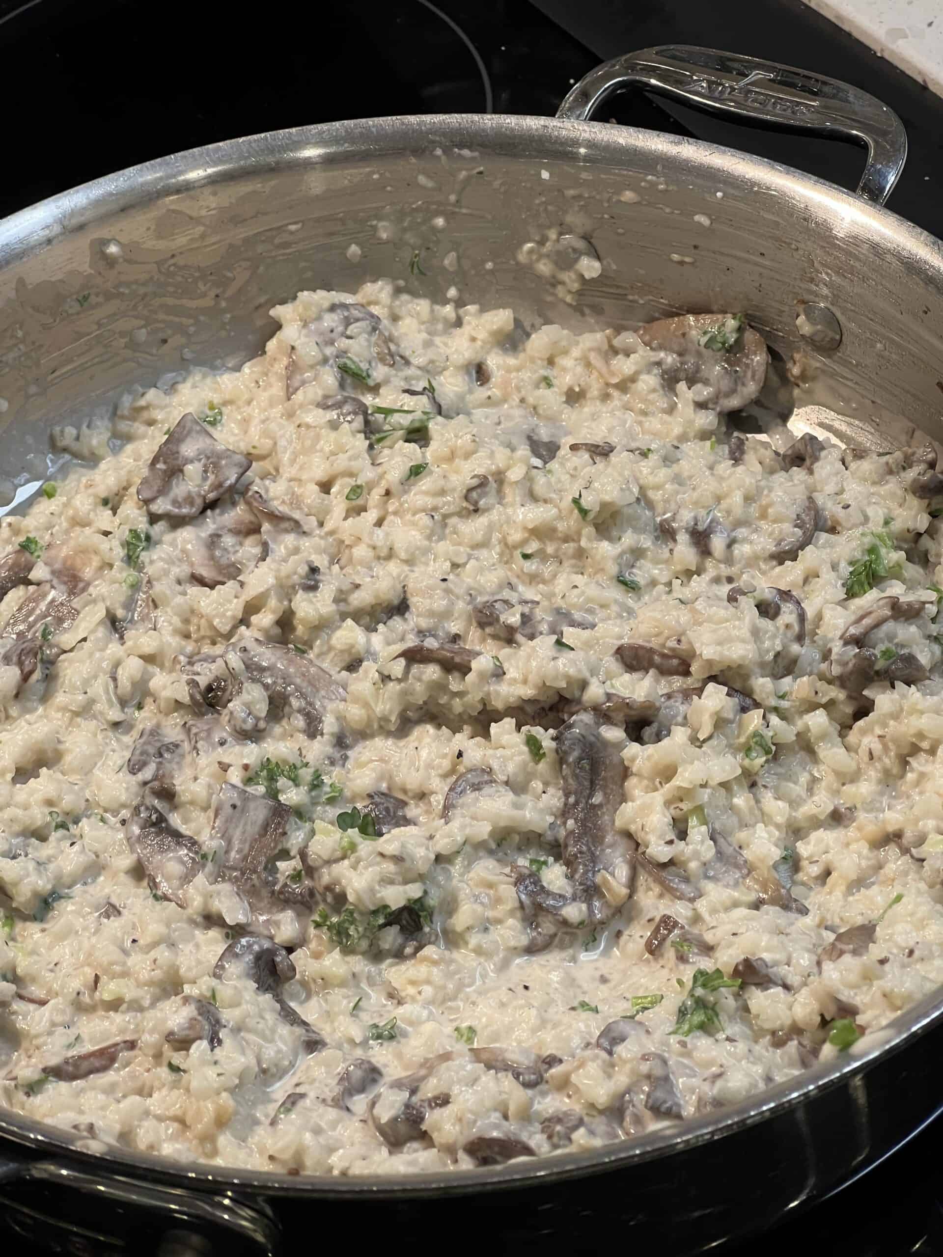 DairyFree Cauliflower Risotto Vegan Side Dishes Easy Recipe