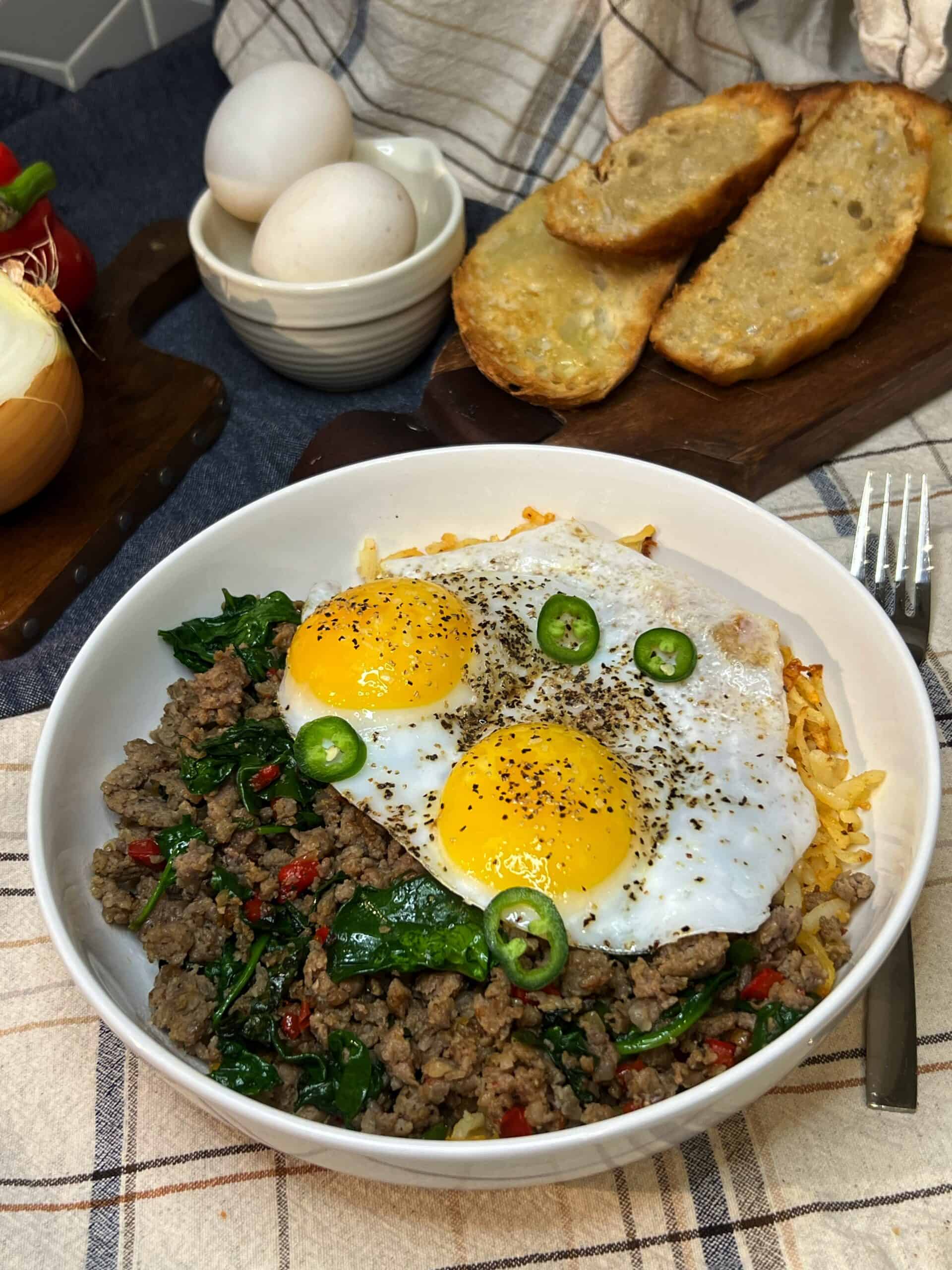 Country Sausage Breakfast Bowl Protein Packed Breakfast Ideas
