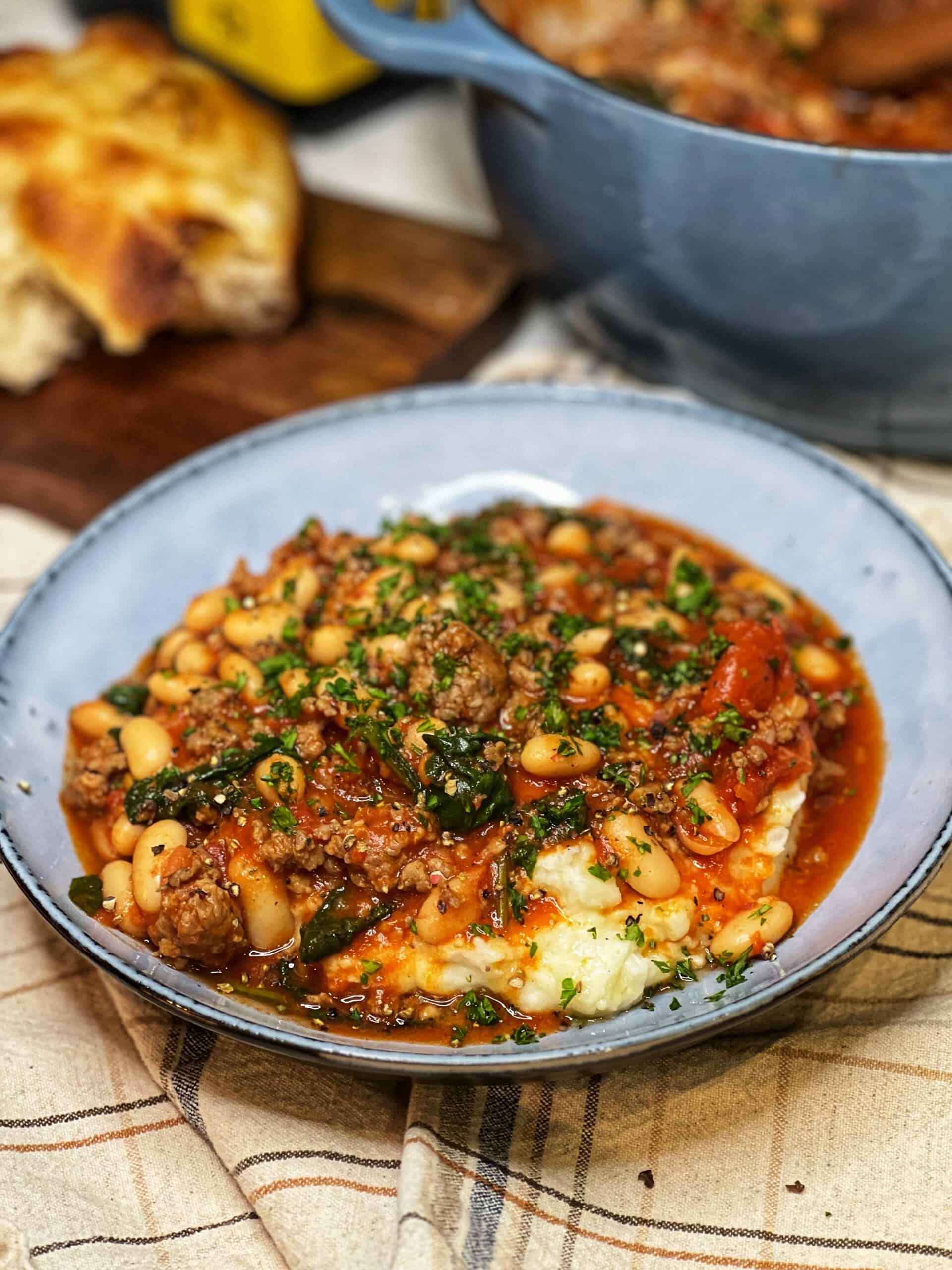 Cannellini Bean Sausage Stew | Charlotte Fashion Plate