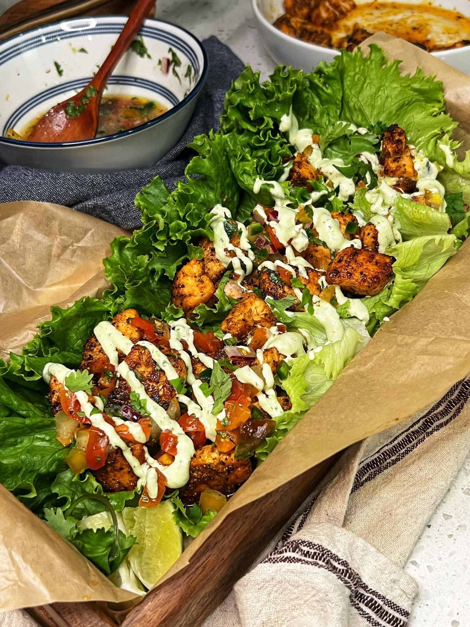 Blackened Salmon Lettuce Wraps | Charlotte Fashion Plate