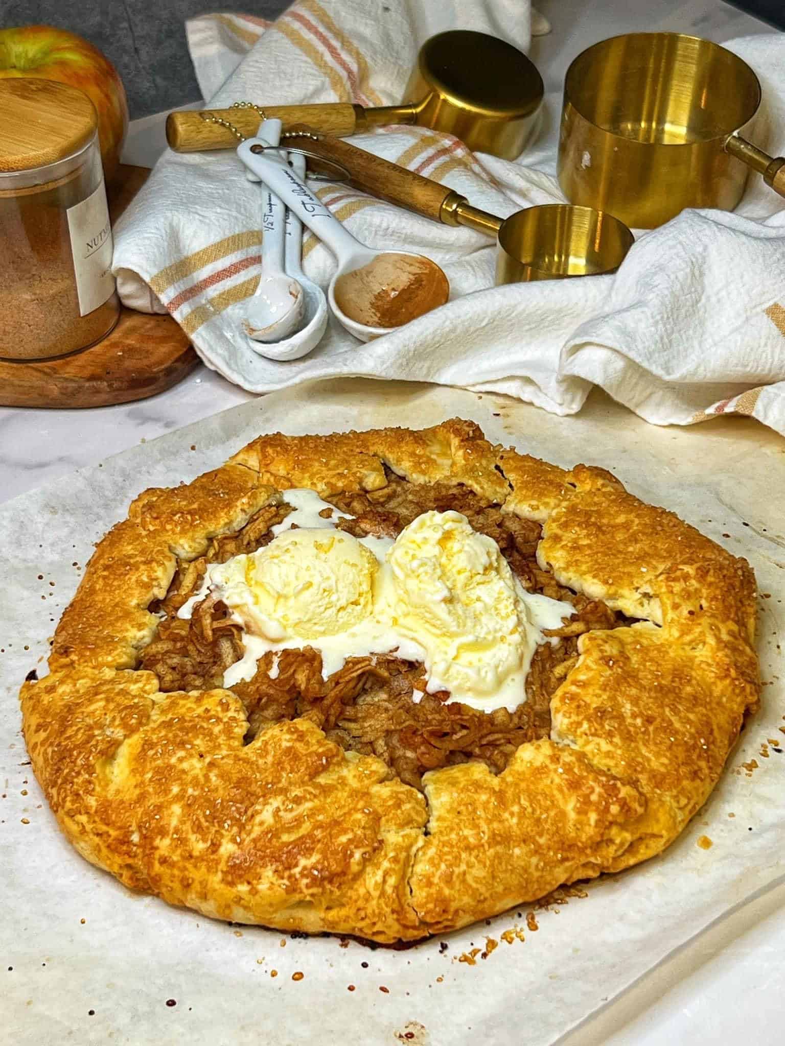 Homemade Shredded Apple Galette | Charlotte Fashion Plate