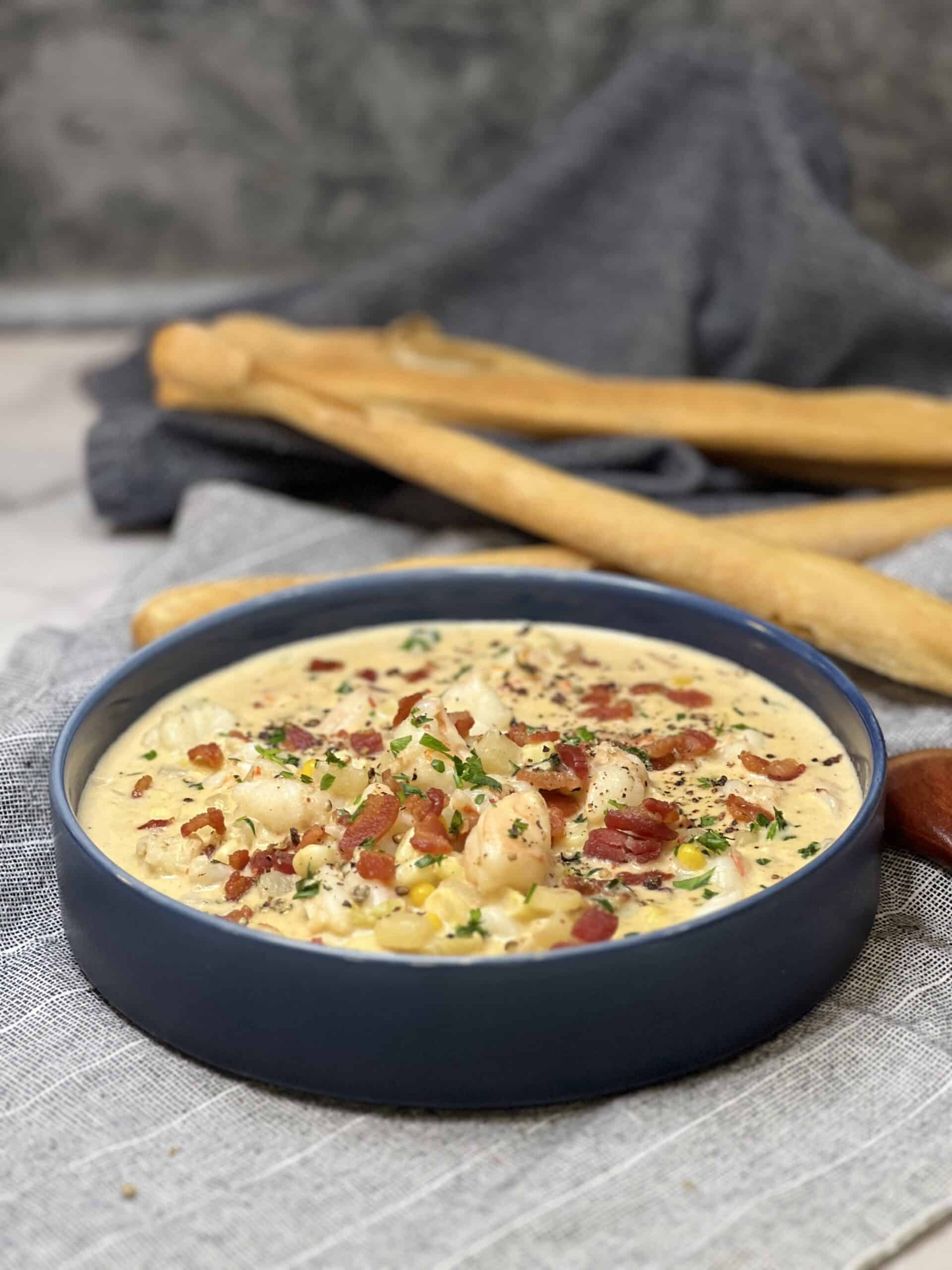 Homemade Chowder Shrimp and Corn Chowder | Charlotte Fashion Plate