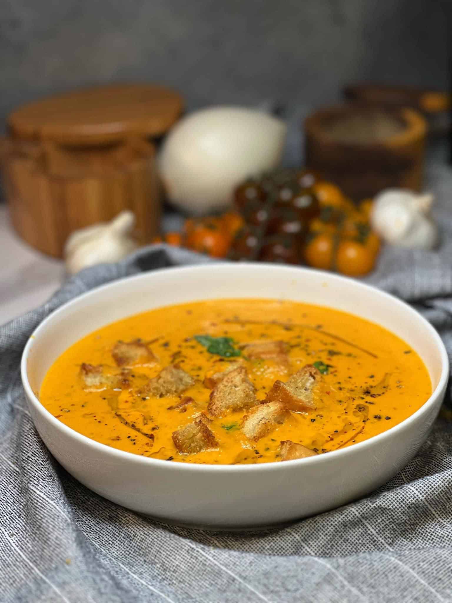 Roasted Tomato Basil Soup | Charlotte Fashion Plate