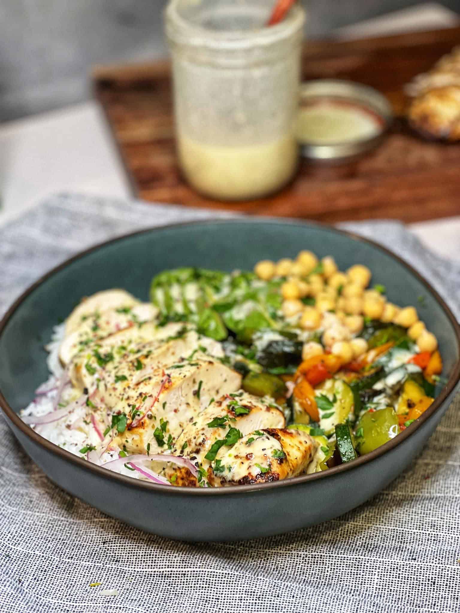 Greek Chicken Rice Bowl | Charlotte Fashion Plate