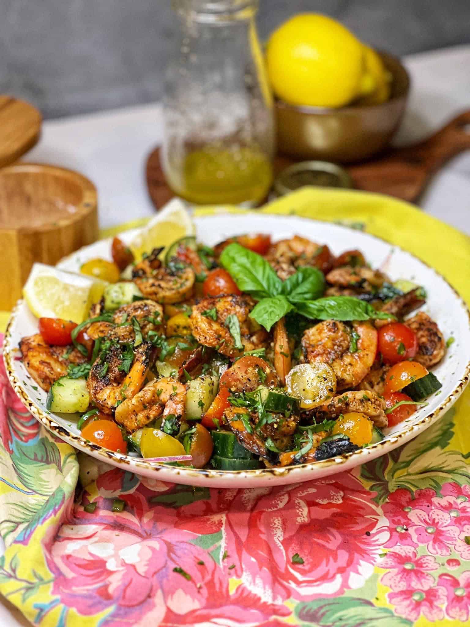 Healthy Grilled Shrimp Salad | Charlotte Fashion Plate