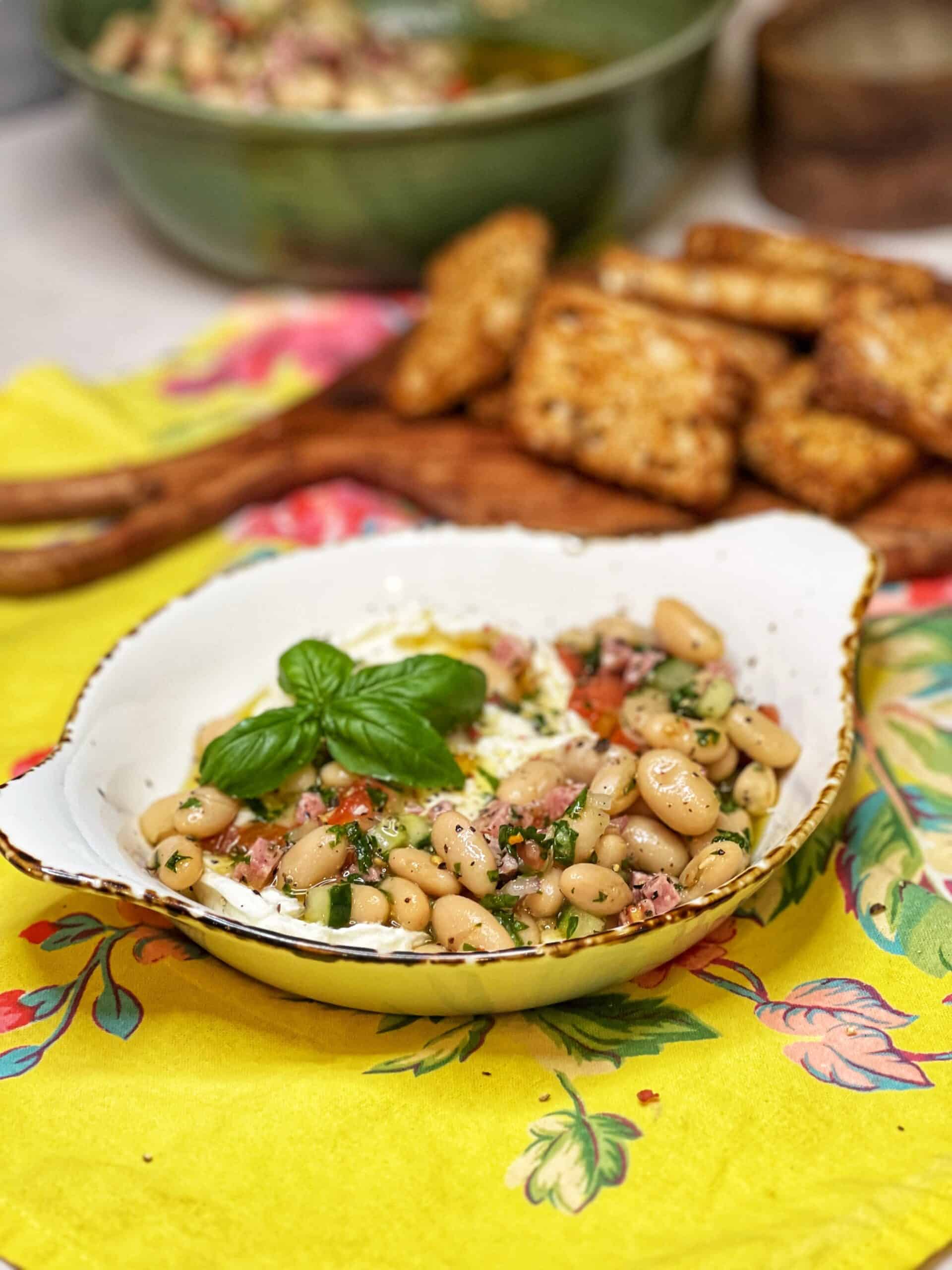 Italian White Beans with Salami | Charlotte Fashion Plate