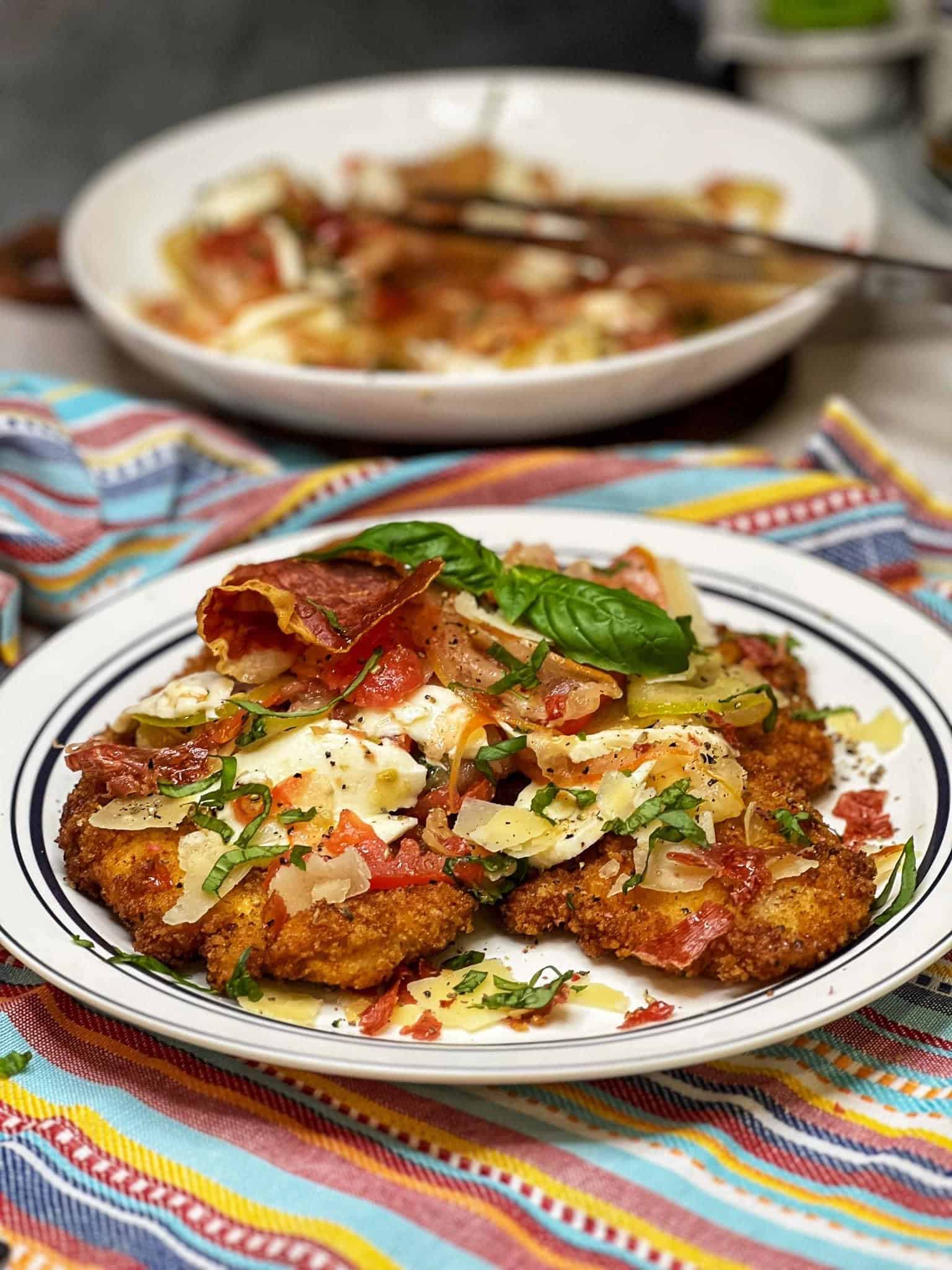 Chicken Milanese with Tomato Salad | Charlotte Fashion Plate
