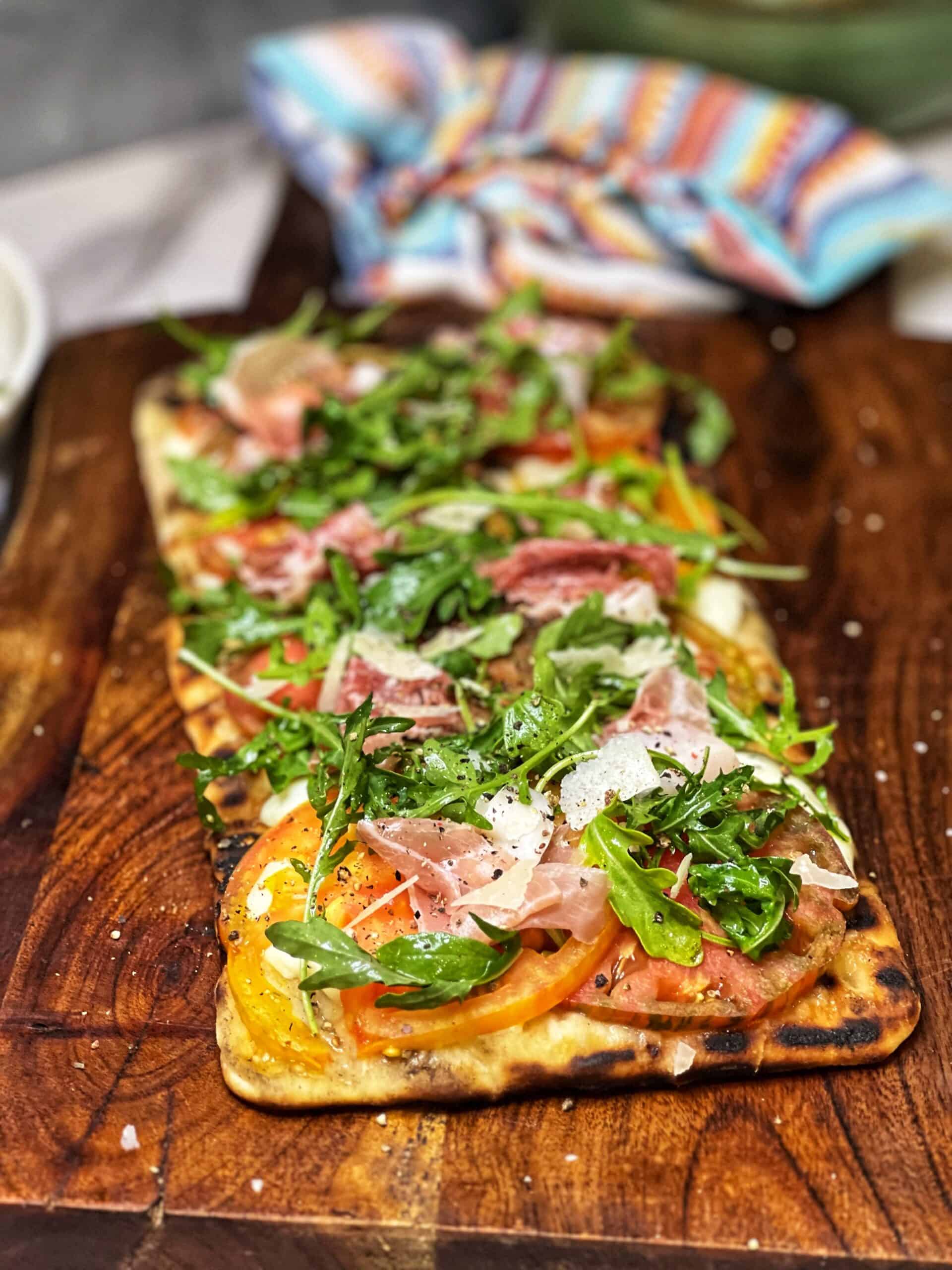 Grilled Heirloom Tomato Flatbread | Charlotte Fashion Plate